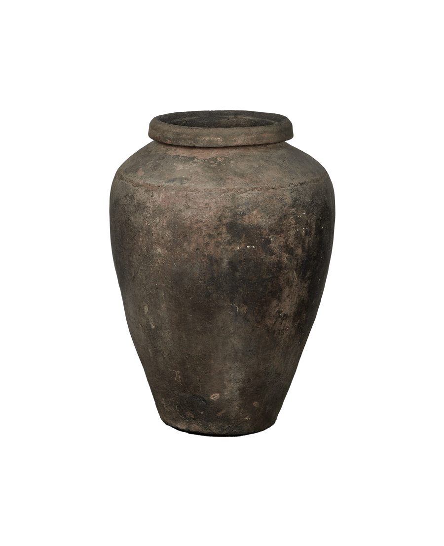 Vintage Grain Pot from India made of Ceramic