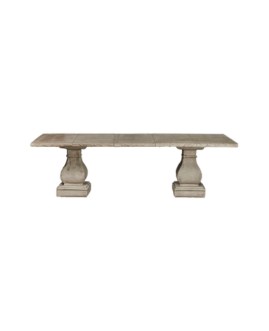 Reproduction Cast Rectangle Dining Table - Hewn Edge from Domestic made of Cement