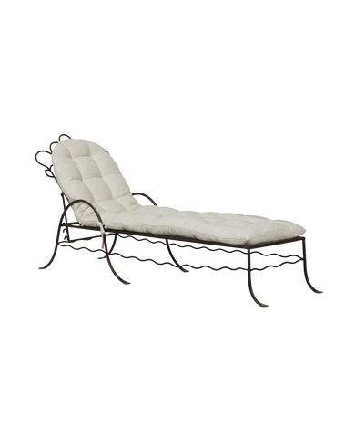 Designed Ophelia Sun Lounger from India made of Iron & Outdoor Upholstery