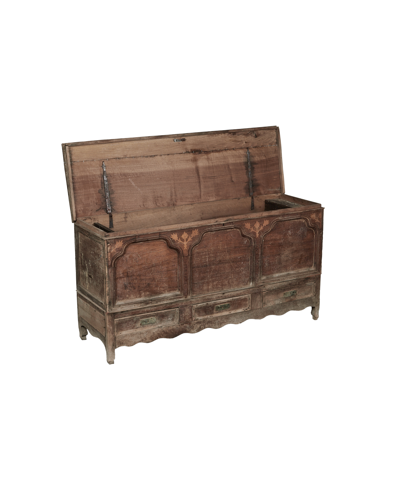 Antique Wood Chest from Turkey made of Wood