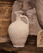 Pinch Neck Vase - Limewash