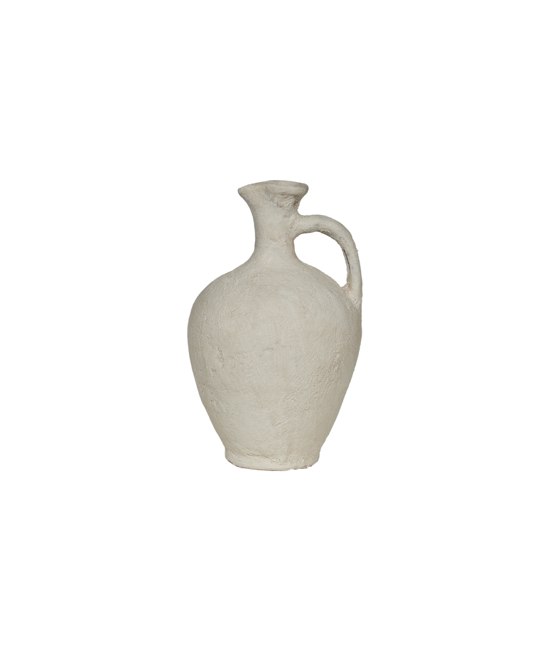 Pinch Neck Vase - Limewash