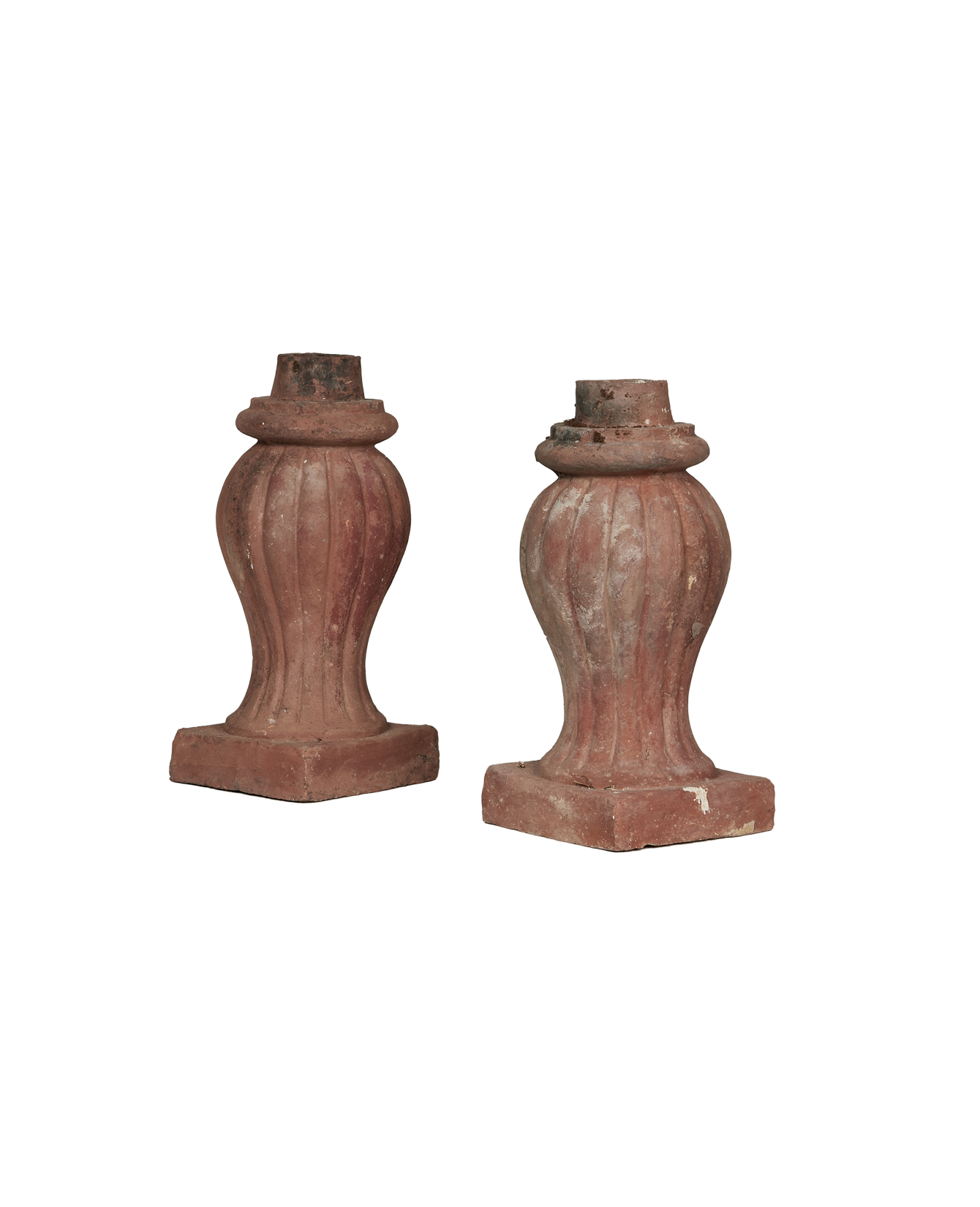 Antique Candle Votive Column - Fluted Deco from Greece made of Ceramic