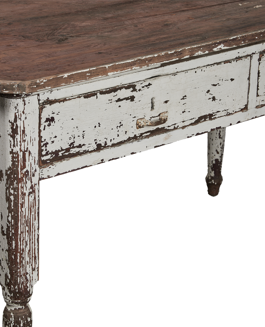 Vintage Painted Wood Desk from Italy made of Wood