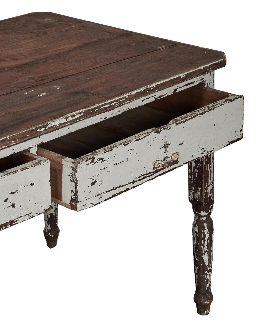 Vintage Painted Wood Desk from Italy made of Wood