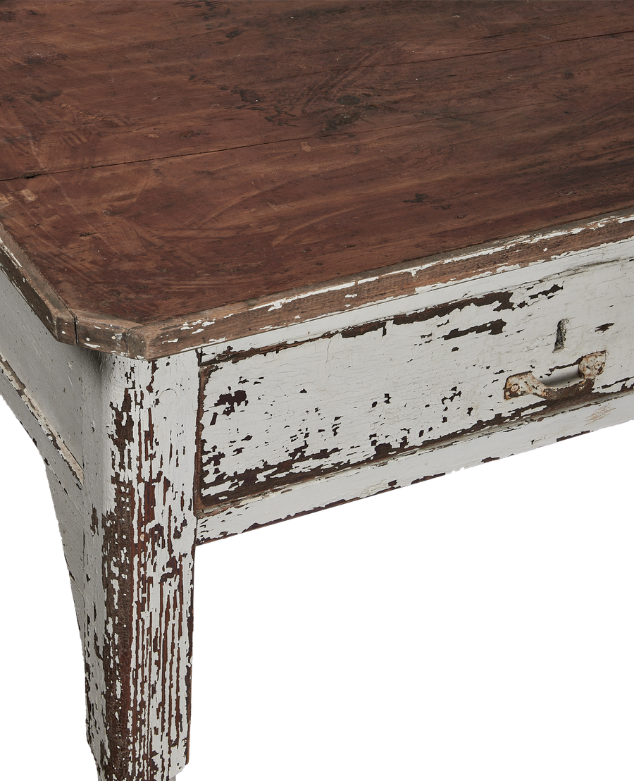 Vintage Painted Wood Desk from Italy made of Wood