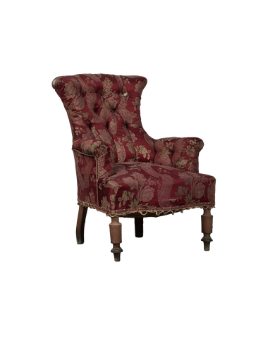 Vintage Floral Armchair - As Is from Italy made of Upholstery