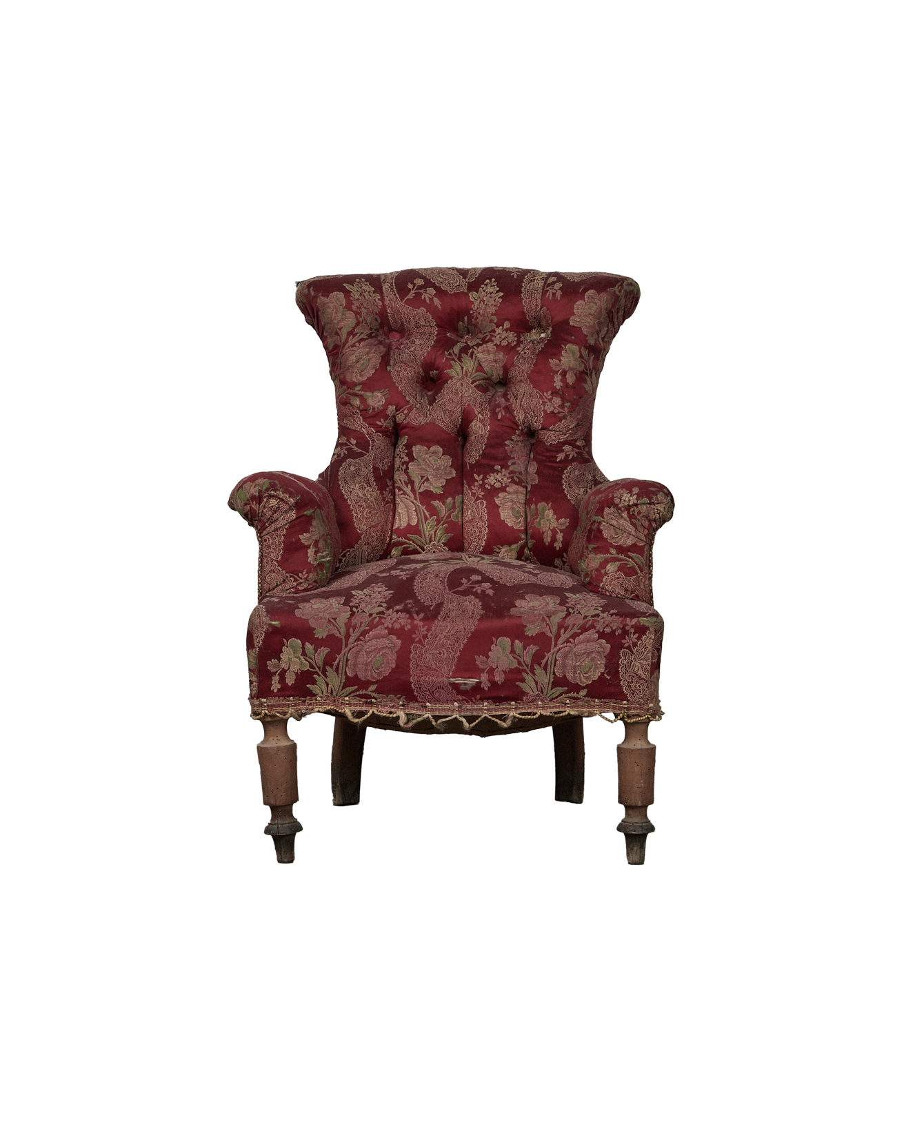 Vintage Floral Armchair - As Is from Italy made of Upholstery