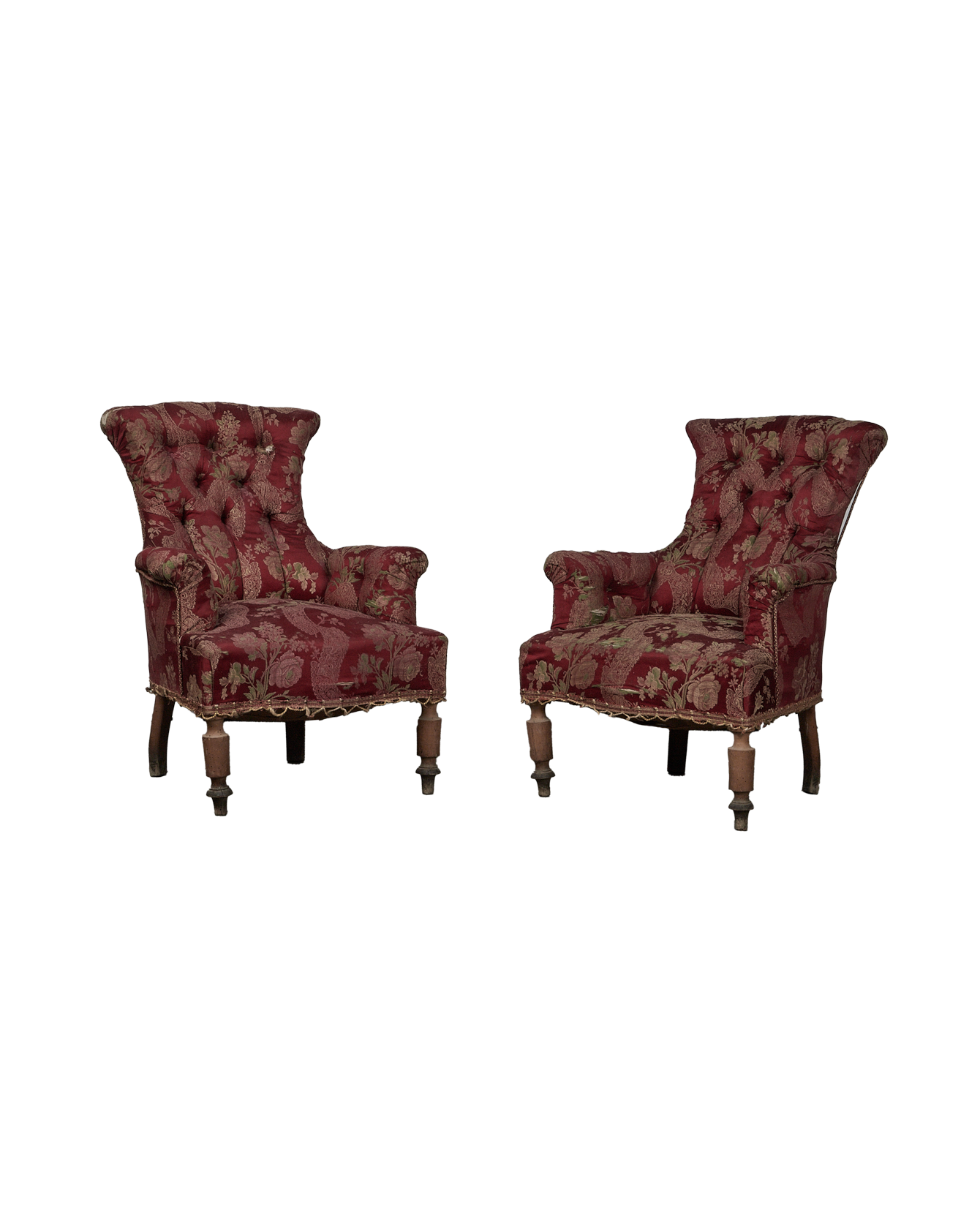 Vintage Floral Armchair - As Is from Italy made of Upholstery