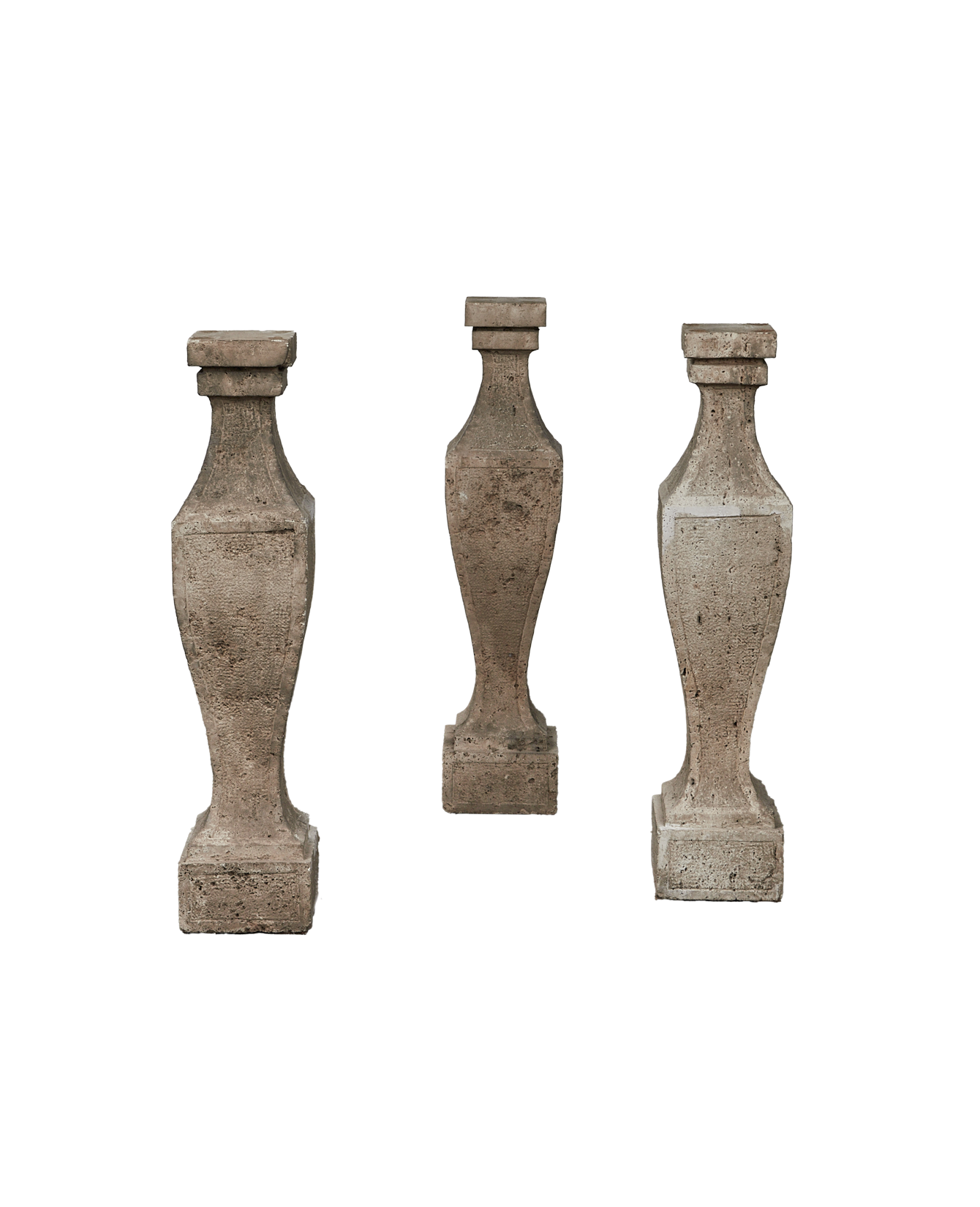 Vintage Decorative Baluster Plinthe - Square from Italy made of Stone