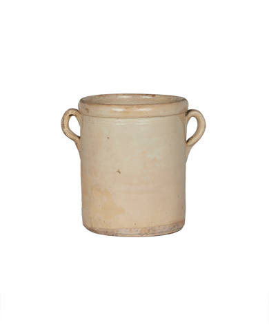 Vintage Puglia Handle Jar - Avorio Glaze from Italy made of Ceramic