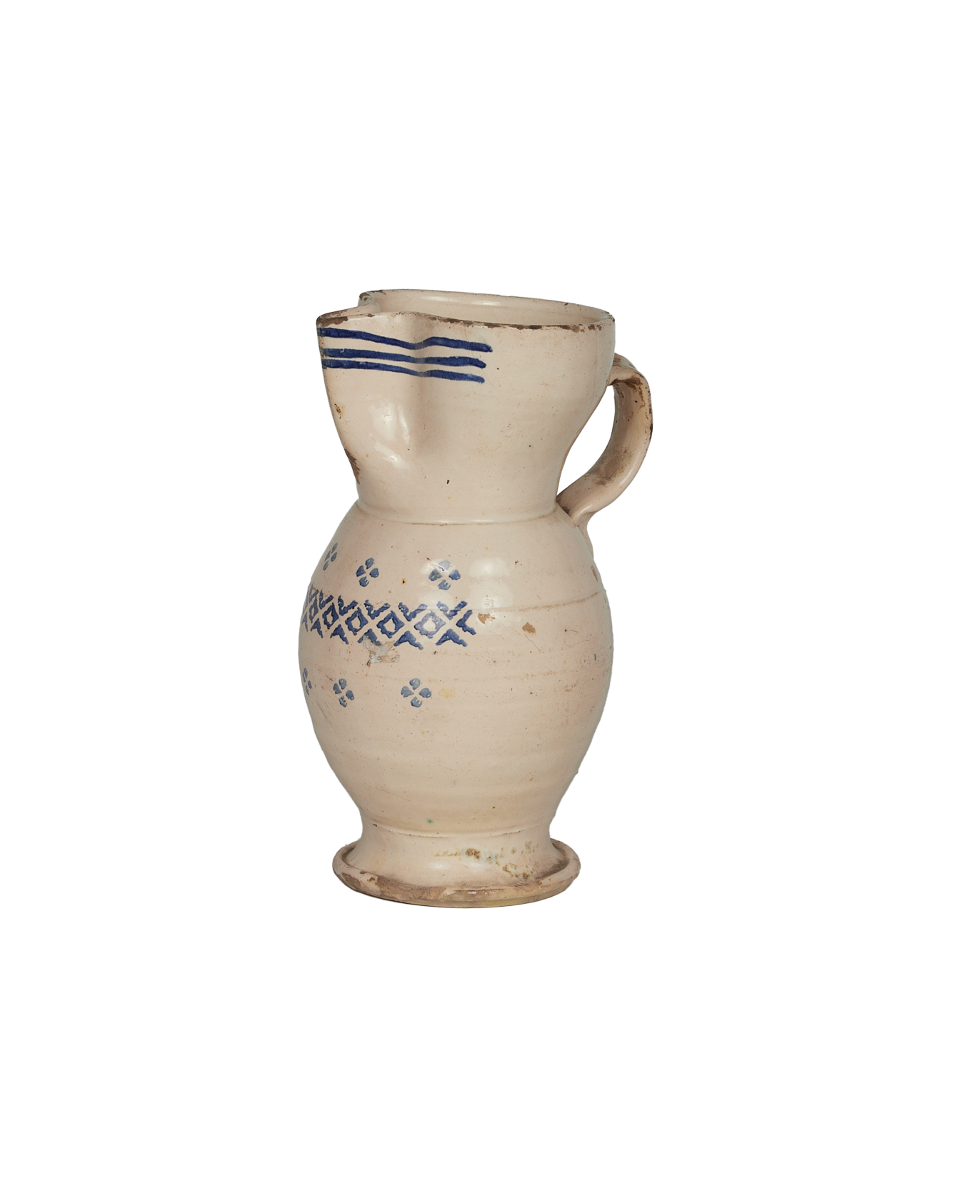 Antique Puglia Pitcher - Hand Painted from Italy made of Ceramic