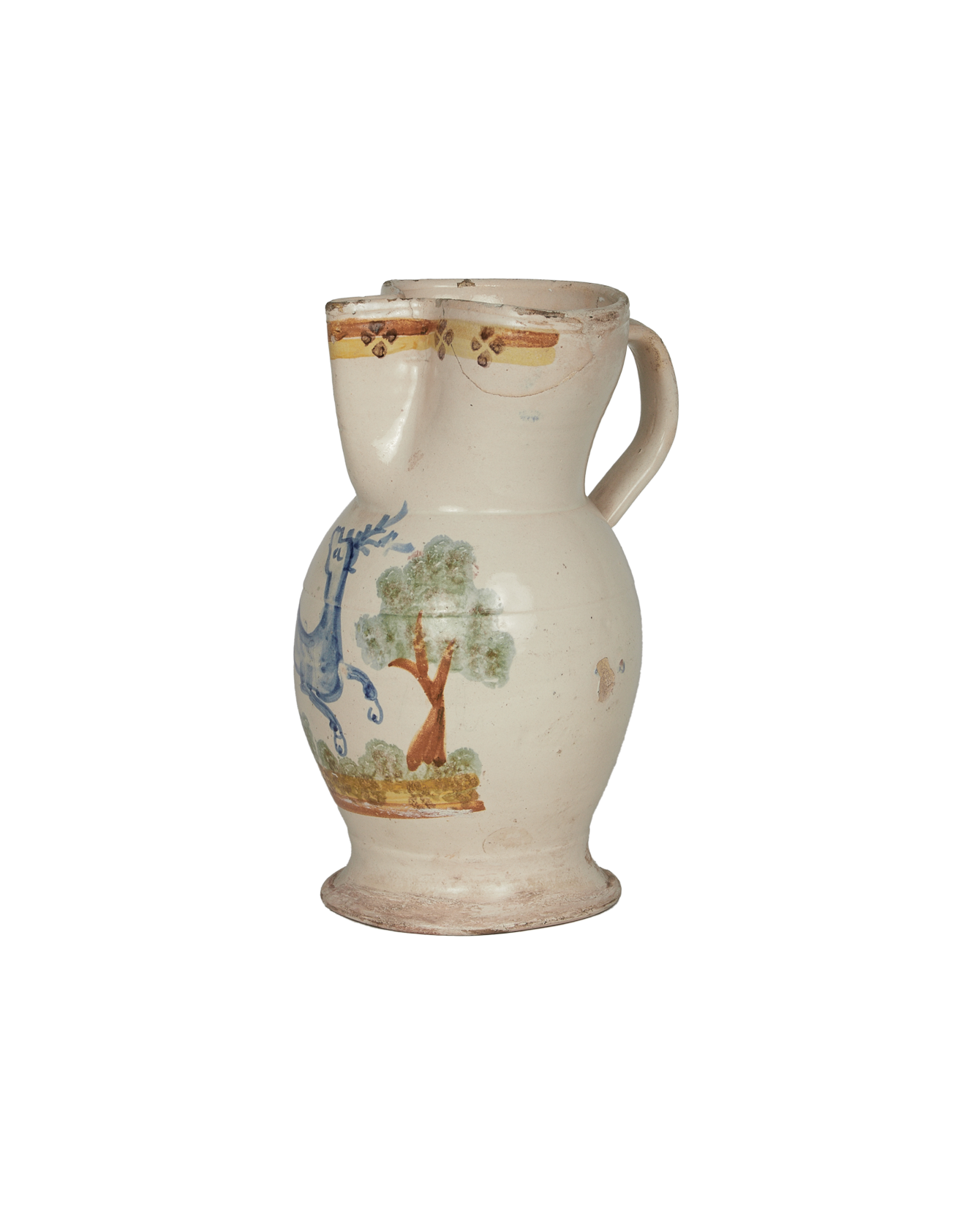 Antique Puglia Pitcher - Hand Painted from Italy made of Ceramic