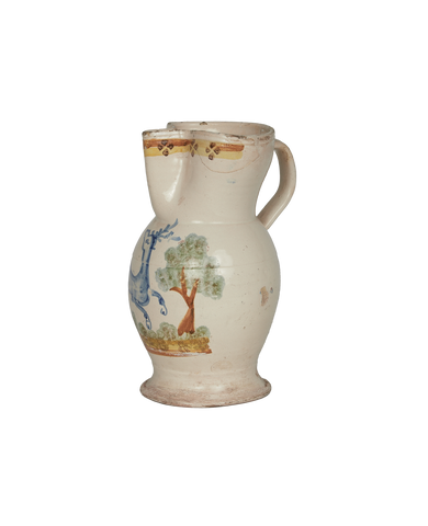 Antique Puglia Pitcher - Hand Painted from Italy made of Ceramic