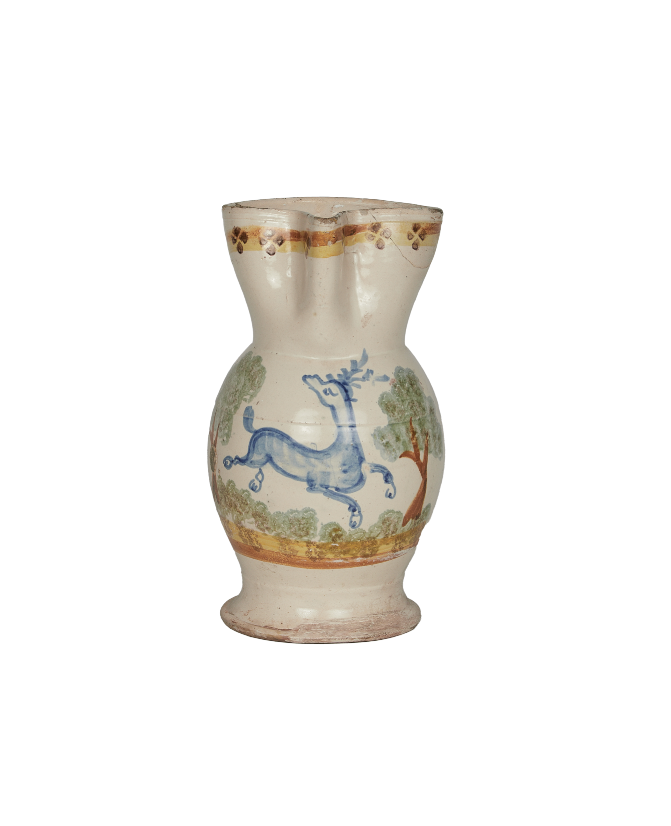 Antique Puglia Pitcher - Hand Painted from Italy made of Ceramic