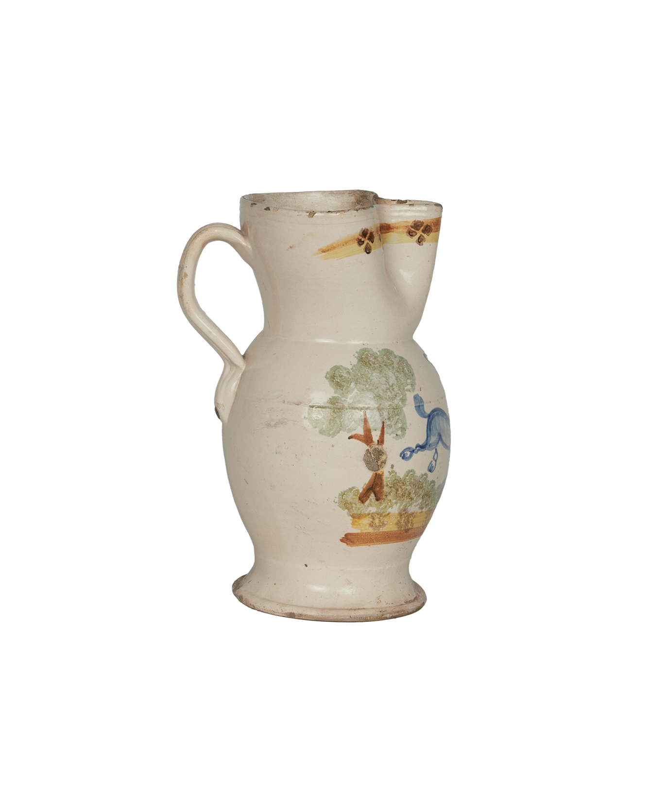 Antique Puglia Pitcher - Hand Painted from Italy made of Ceramic