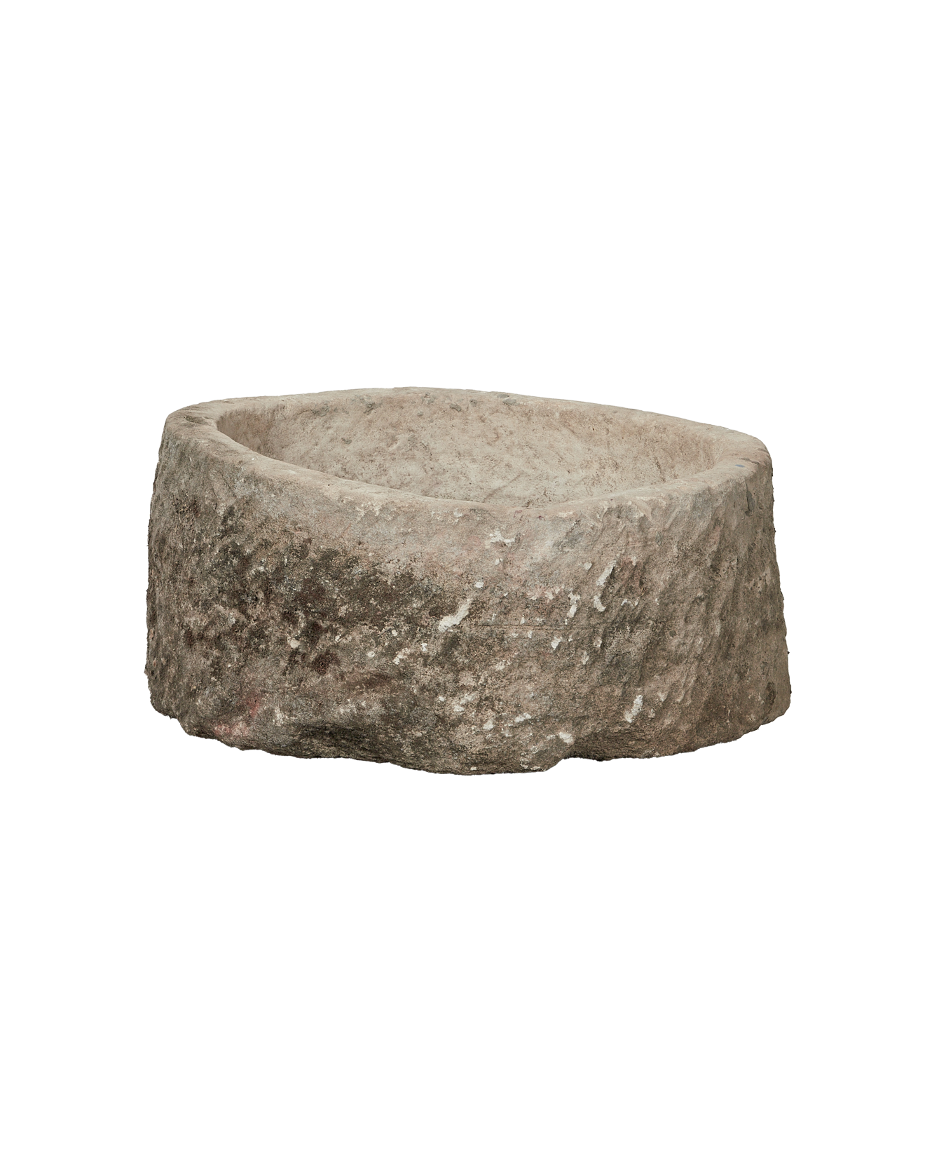 Vintage Limestone Trough - Round from Indonesia - Planters, Fountains, & Water Features