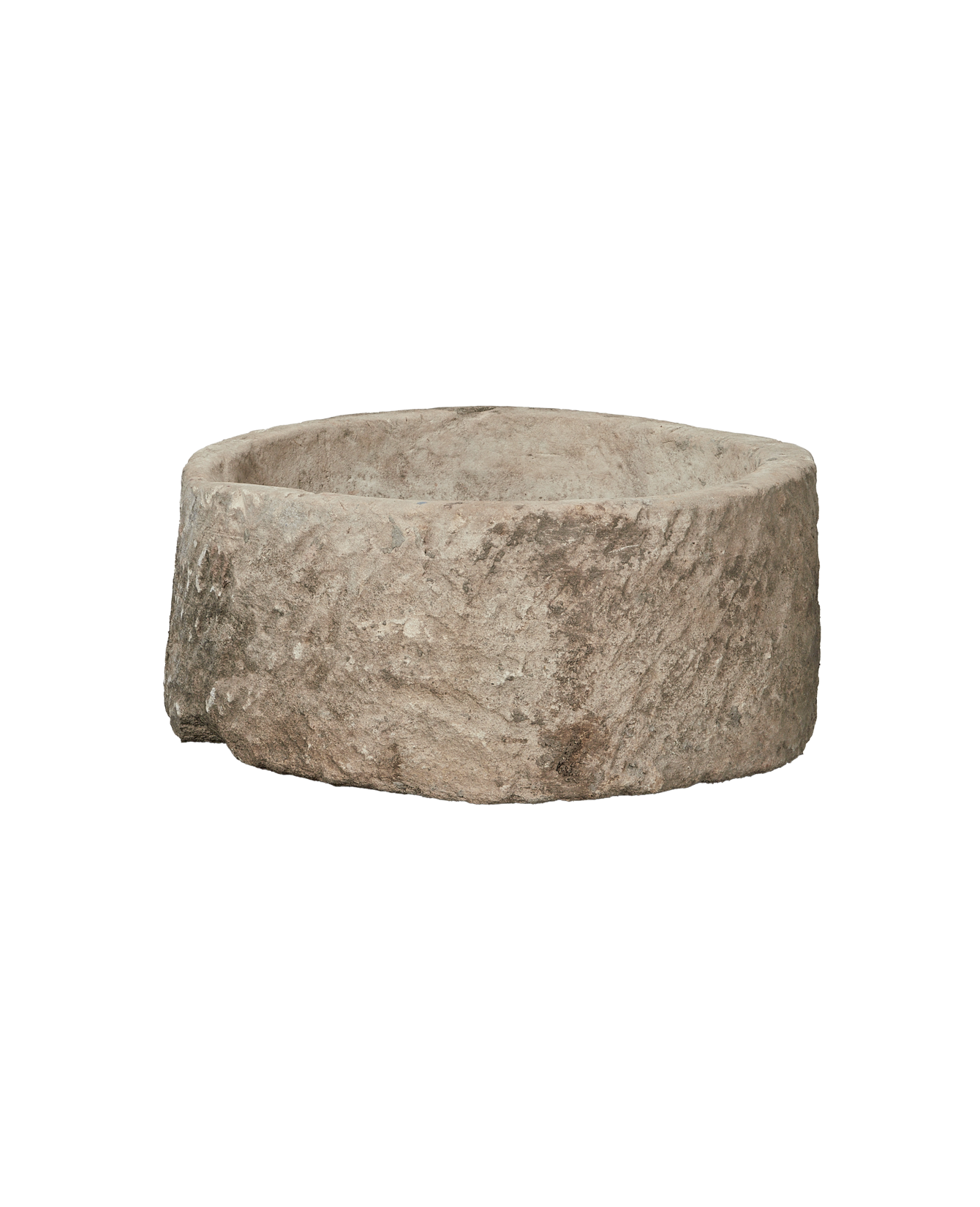 Vintage Limestone Trough - Round from Indonesia - Planters, Fountains, & Water Features