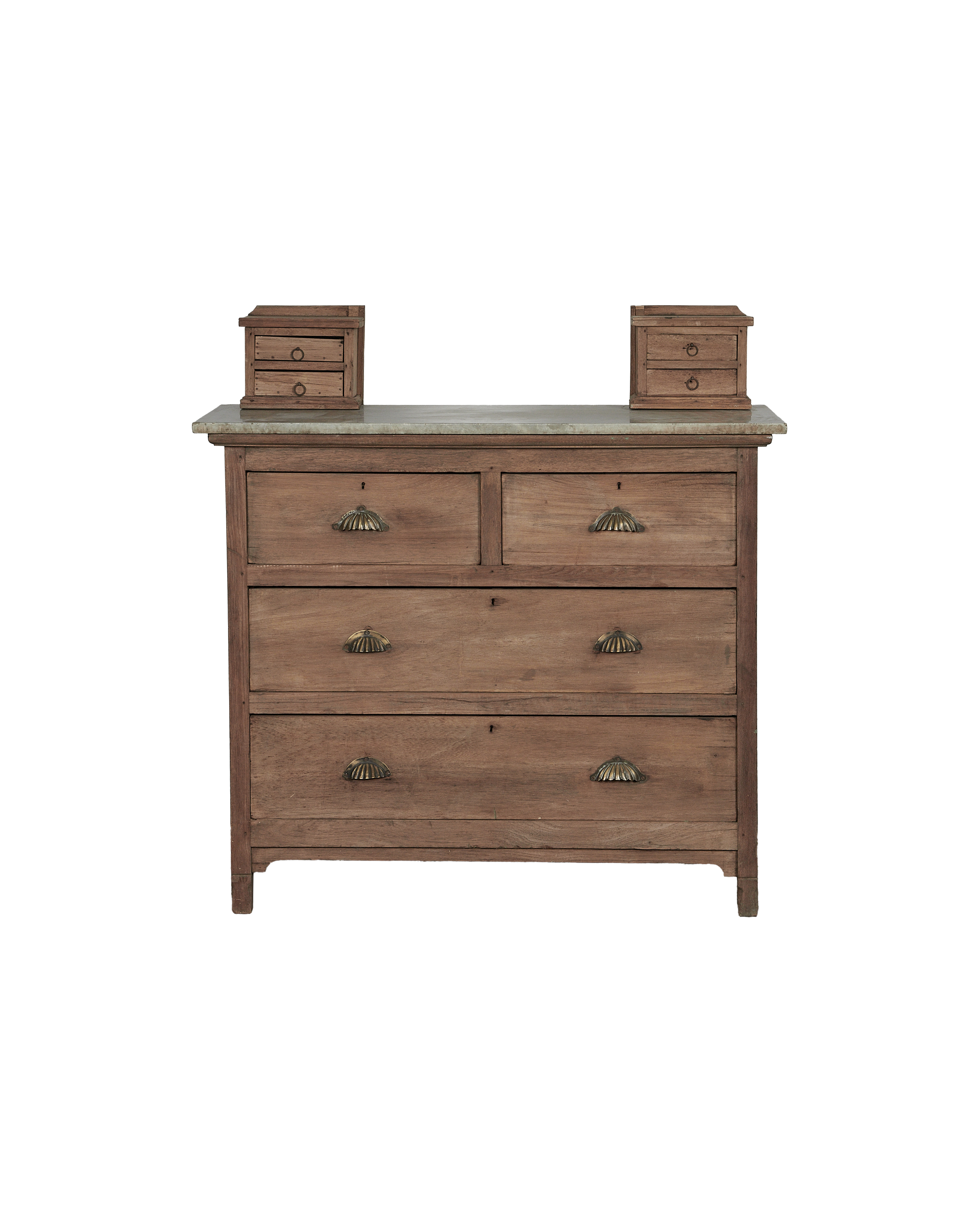 Vintage Marble Top Vanity - Bleached from India made of Wood