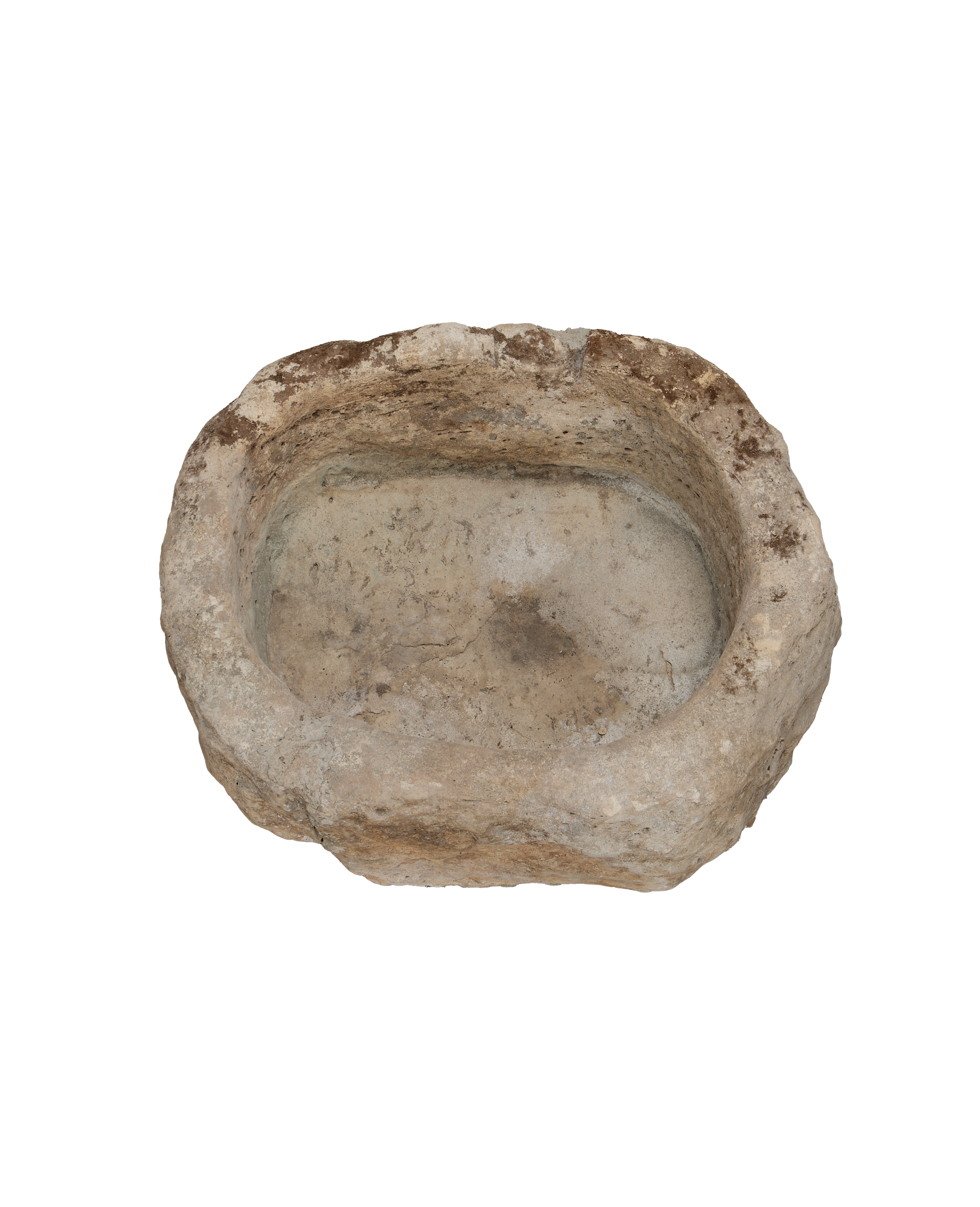 Vintage Limestone Trough - Round from Indonesia - Planters, Fountains, & Water Features