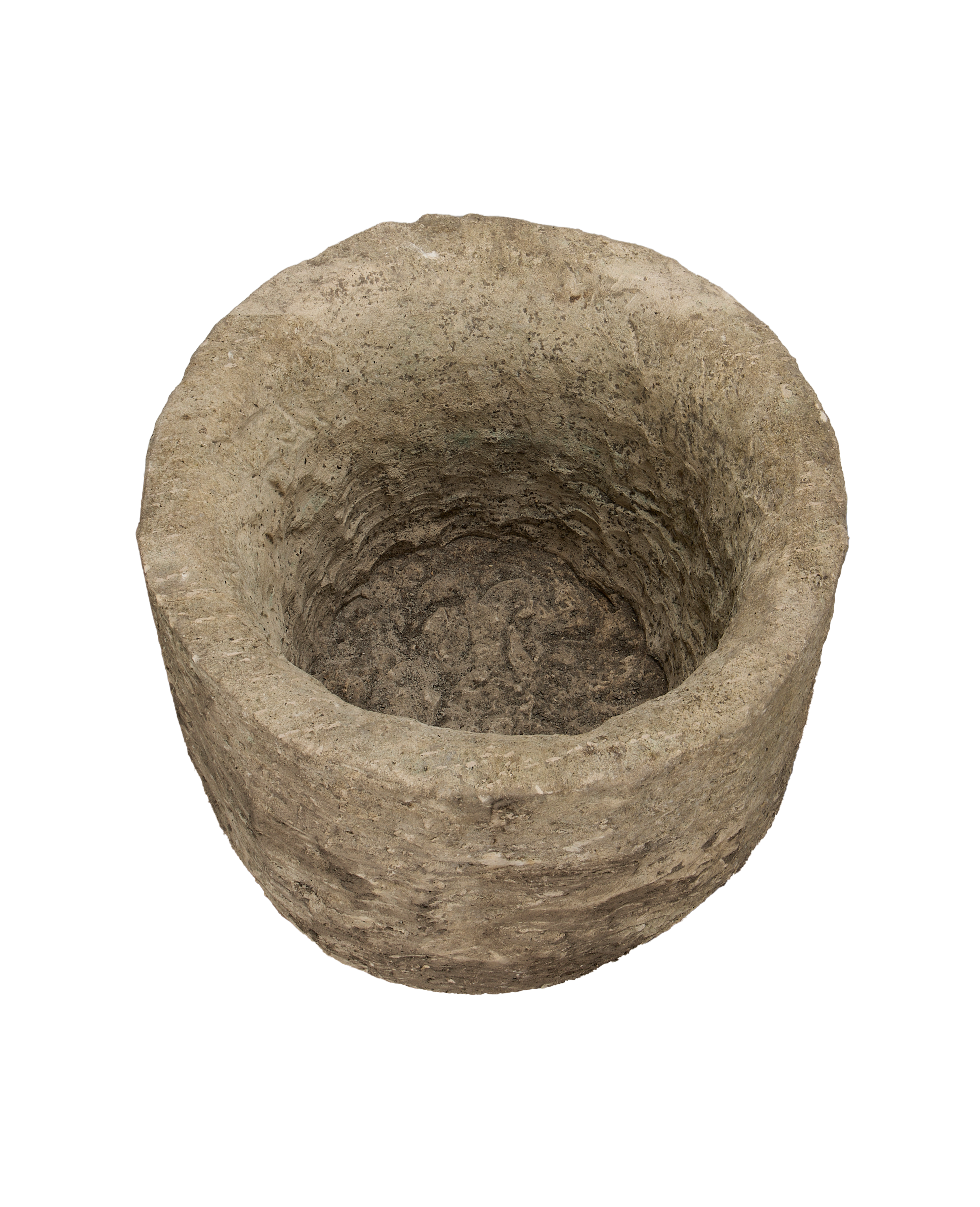 Vintage Limestone Trough - Round from Indonesia - Planters, Fountains, & Water Features