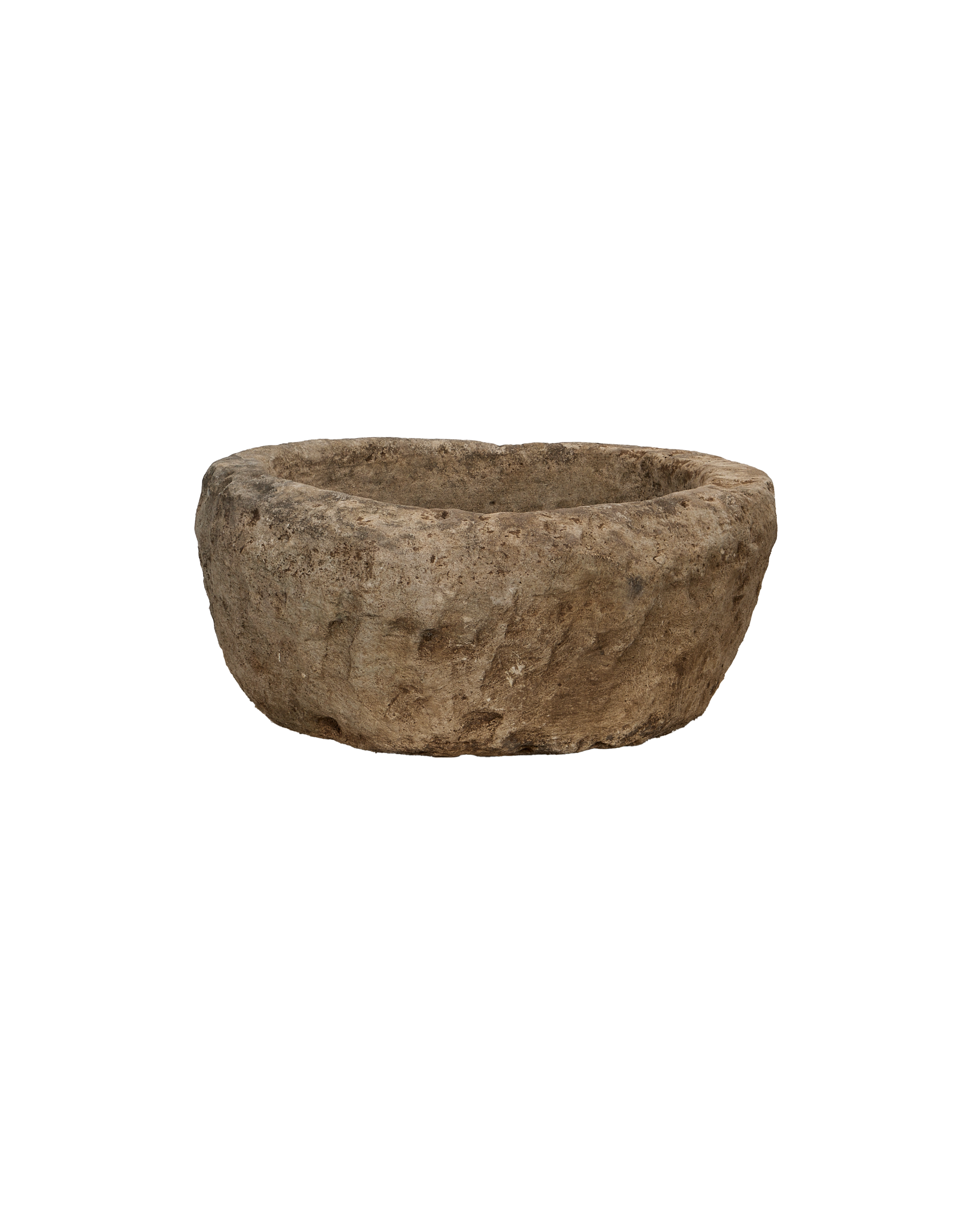 Vintage Limestone Trough - Round from Indonesia - Planters, Fountains, & Water Features