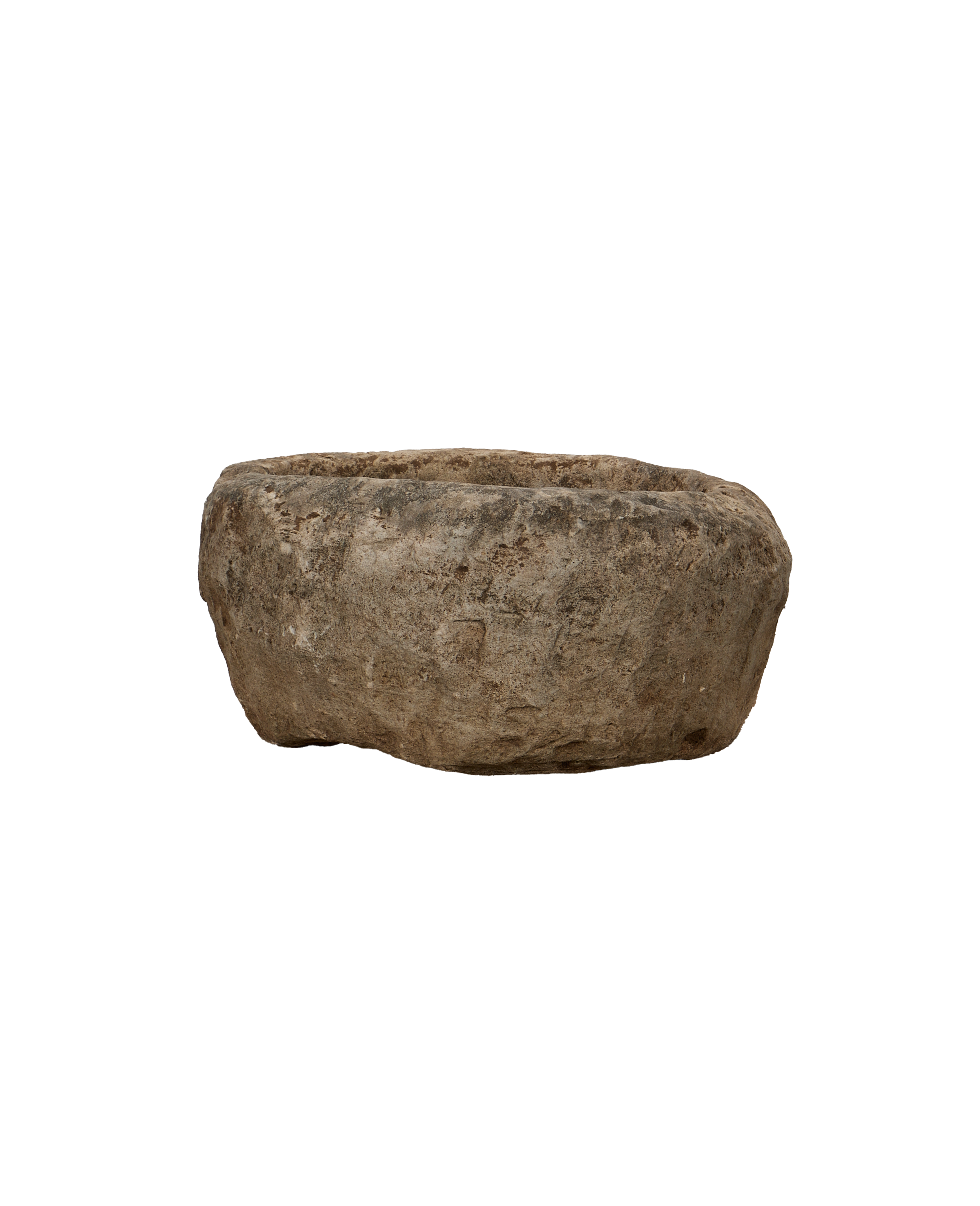 Vintage Limestone Trough - Round from Indonesia - Planters, Fountains, & Water Features