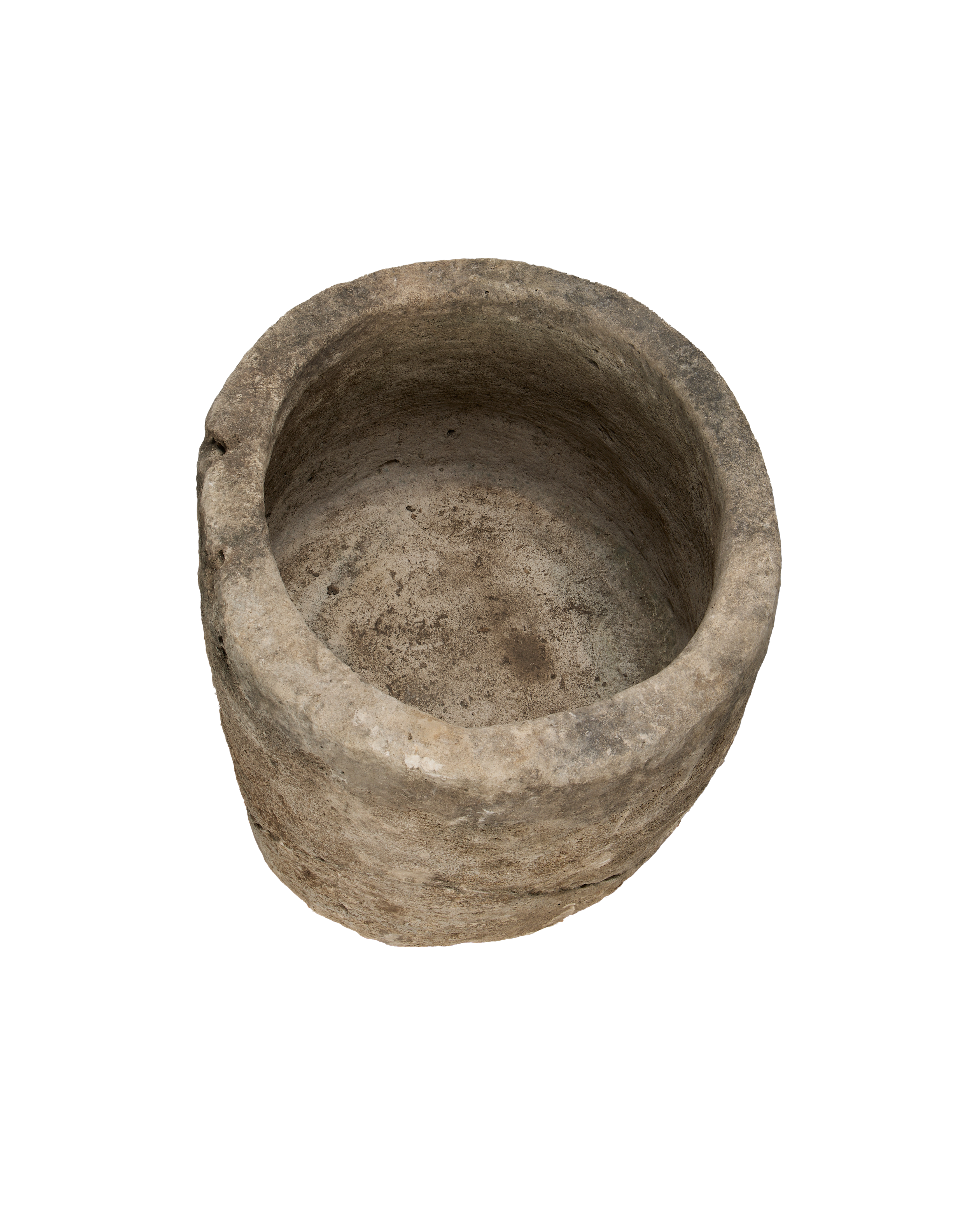 Vintage Limestone Trough - Round from Indonesia - Planters, Fountains, & Water Features