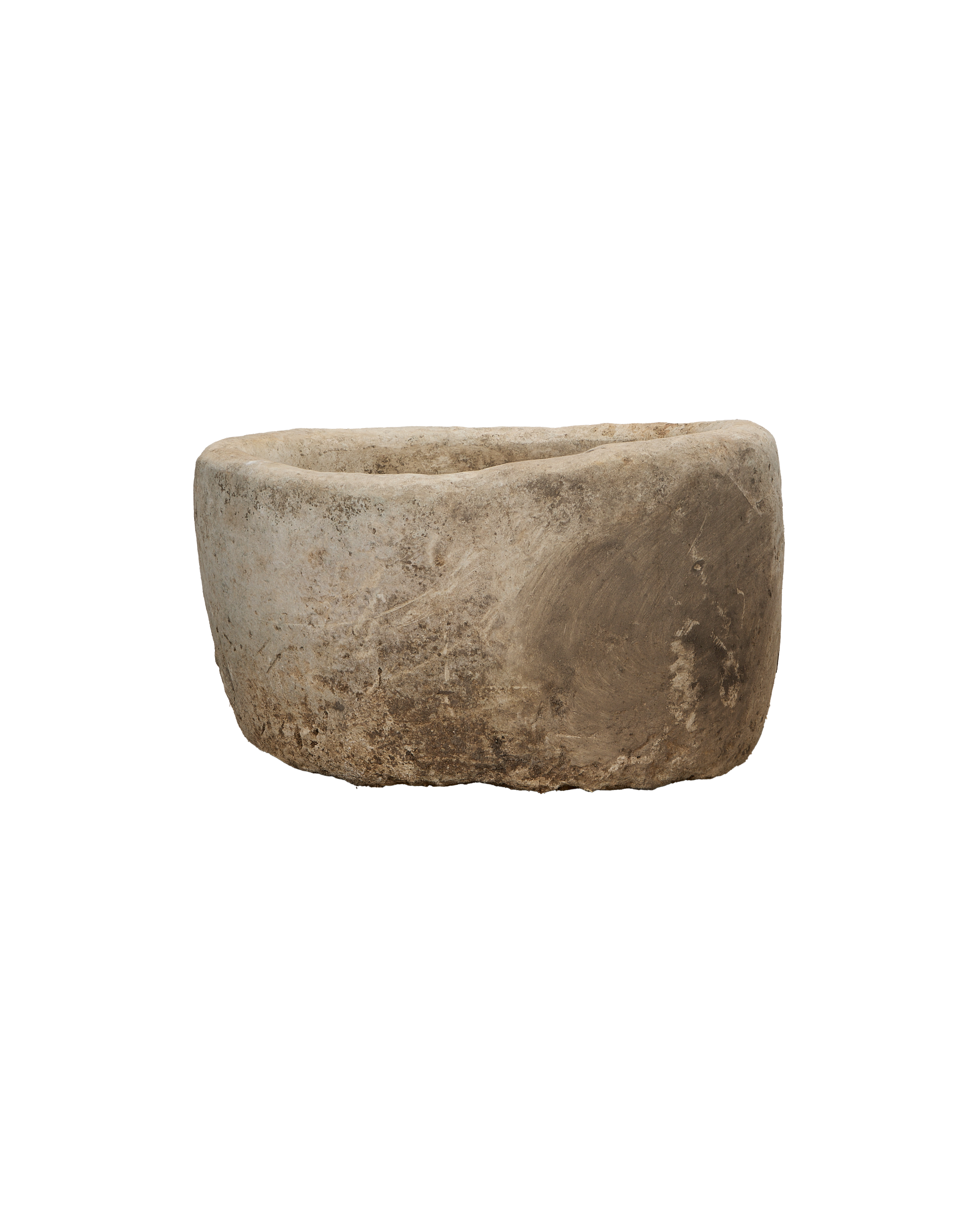 Vintage Limestone Trough - Round from Indonesia - Planters, Fountains, & Water Features