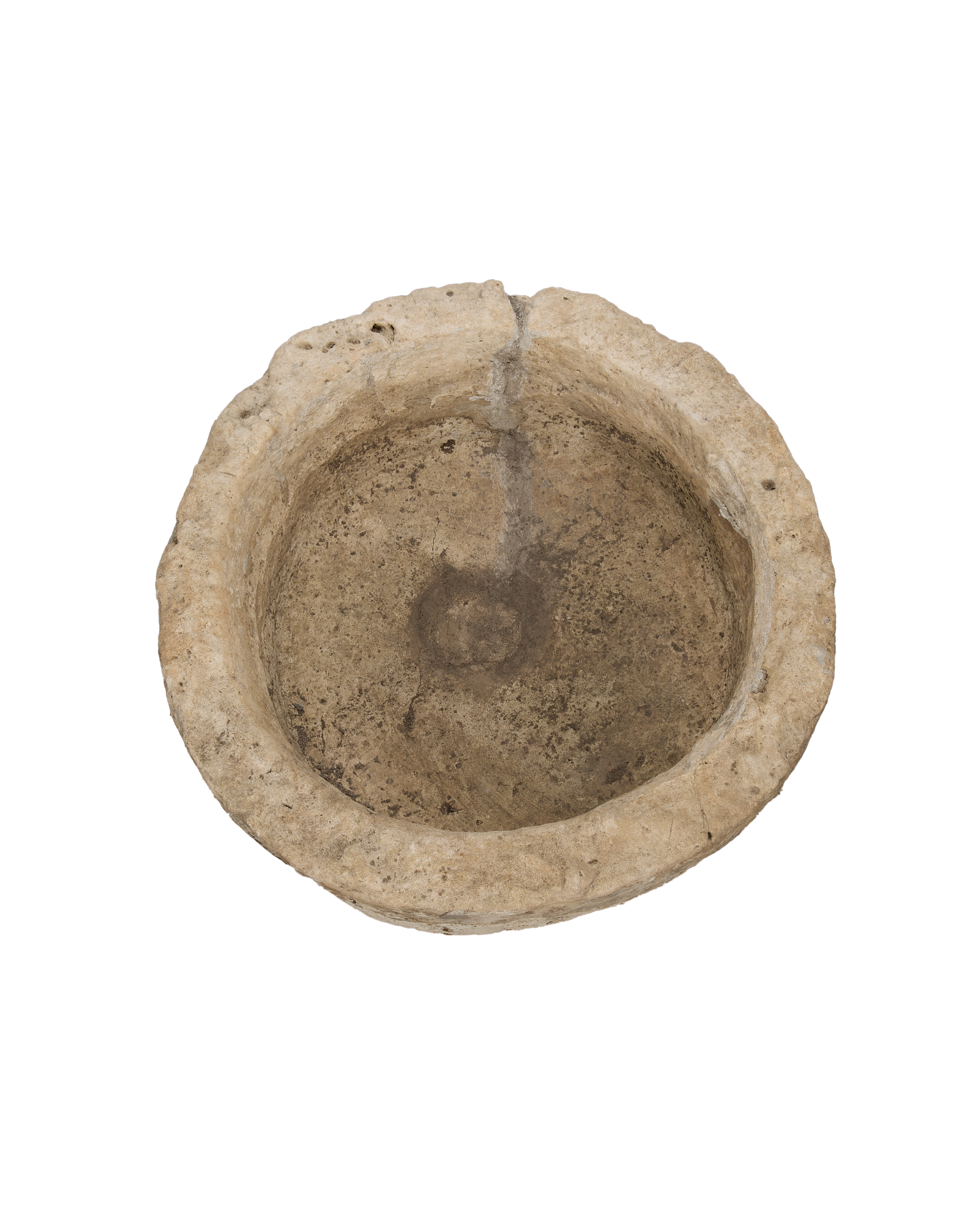 Vintage Limestone Trough - Round from Indonesia - Planters, Fountains, & Water Features