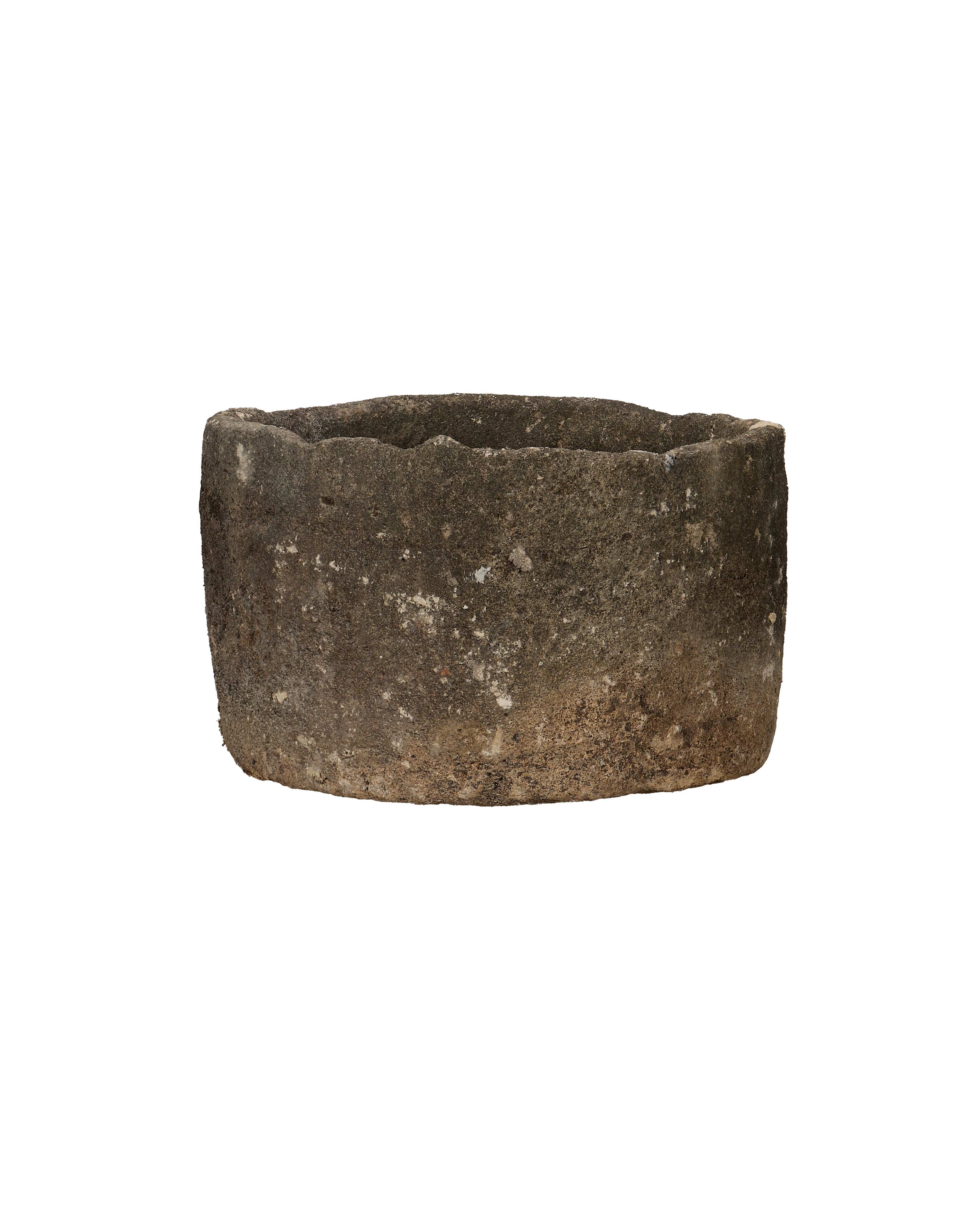 Vintage Limestone Trough - Round from Indonesia - Planters, Fountains, & Water Features