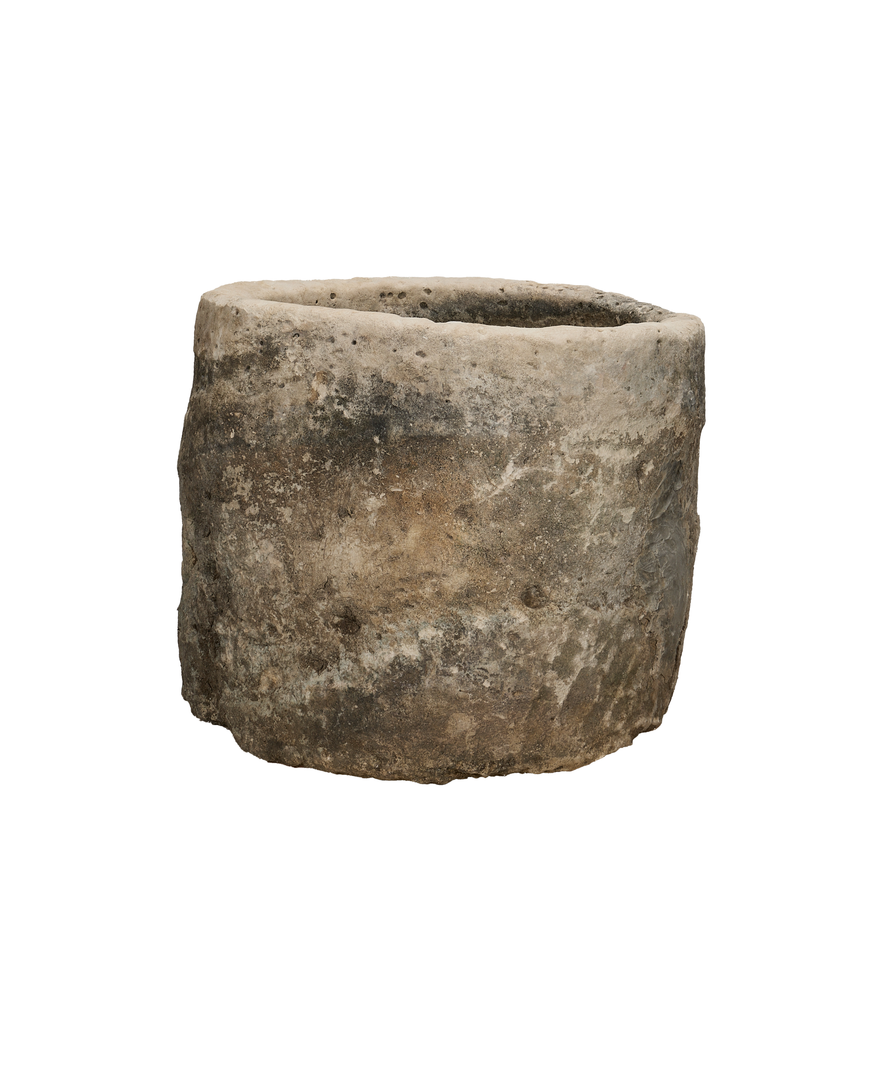 Vintage Limestone Trough - Round from Indonesia - Planters, Fountains, & Water Features