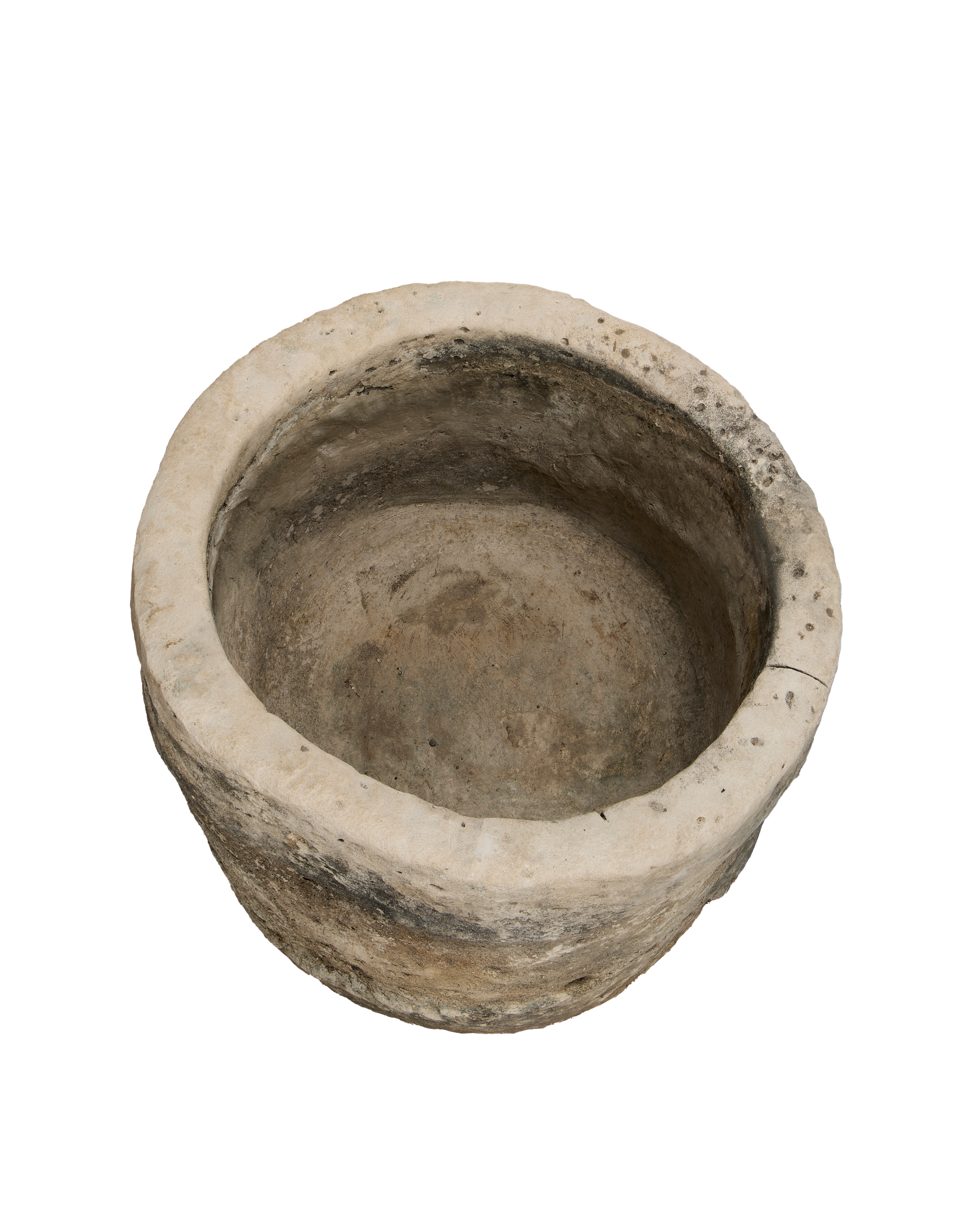 Vintage Limestone Trough - Round from Indonesia - Planters, Fountains, & Water Features