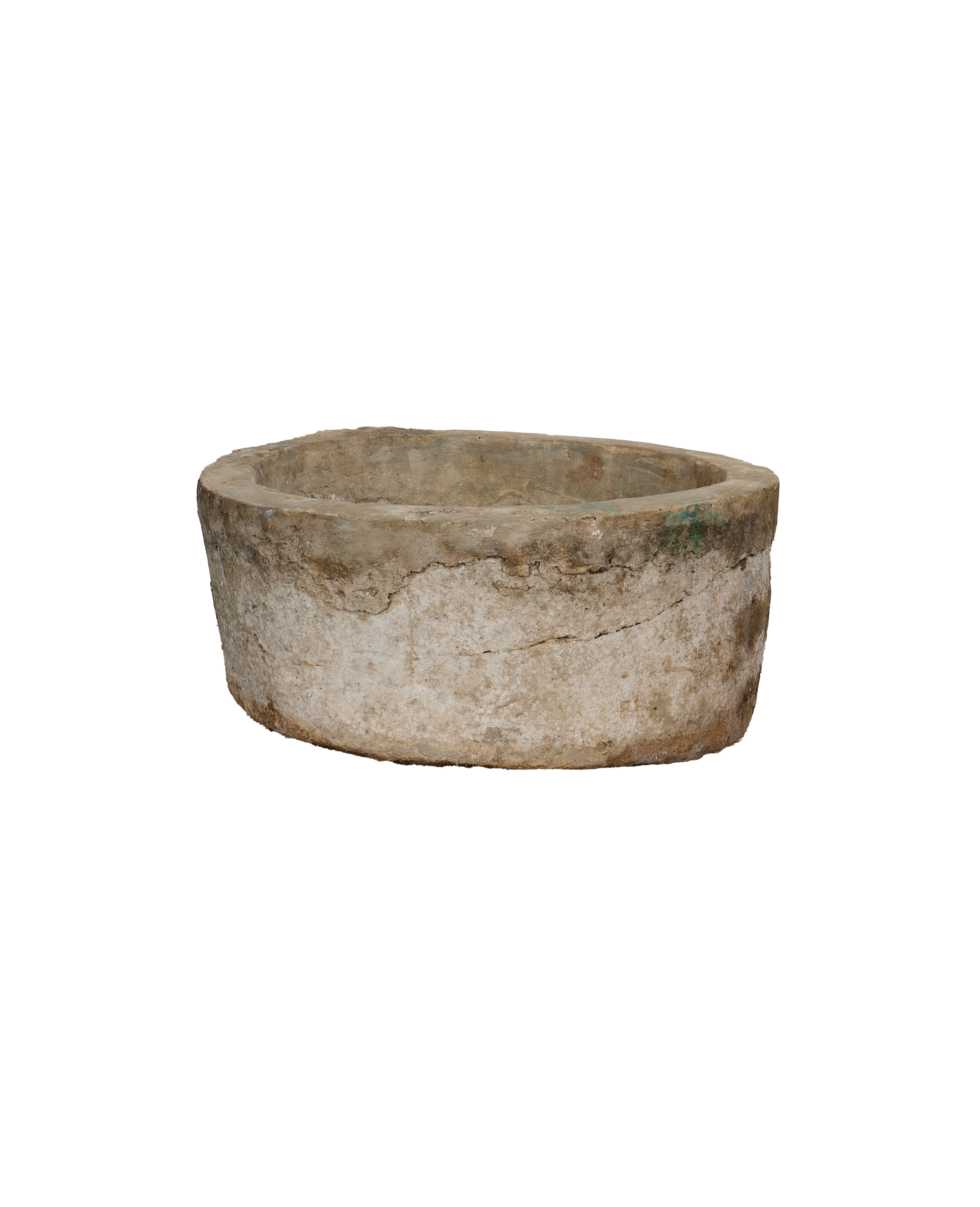 Vintage Limestone Trough - Round from Indonesia - Planters, Fountains, & Water Features