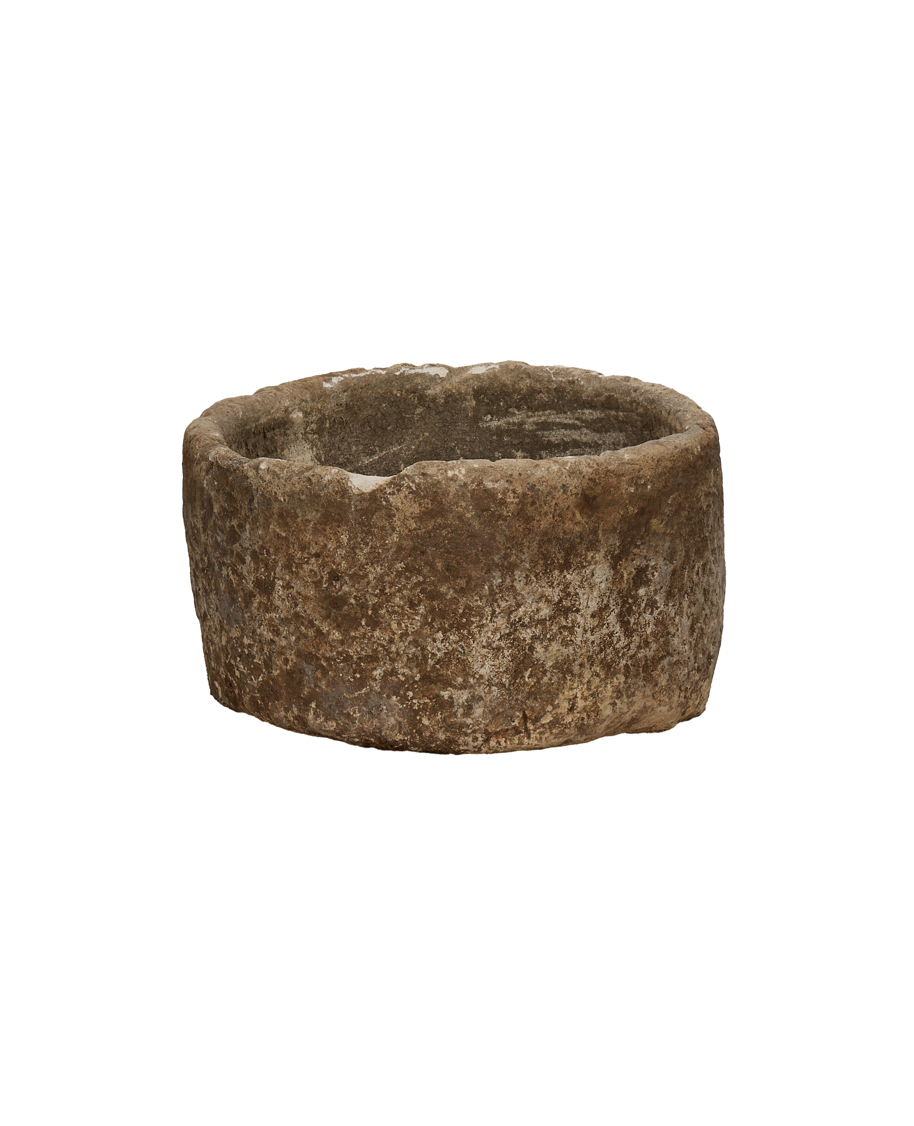 Vintage Limestone Trough - Round from Indonesia - Planters, Fountains, & Water Features