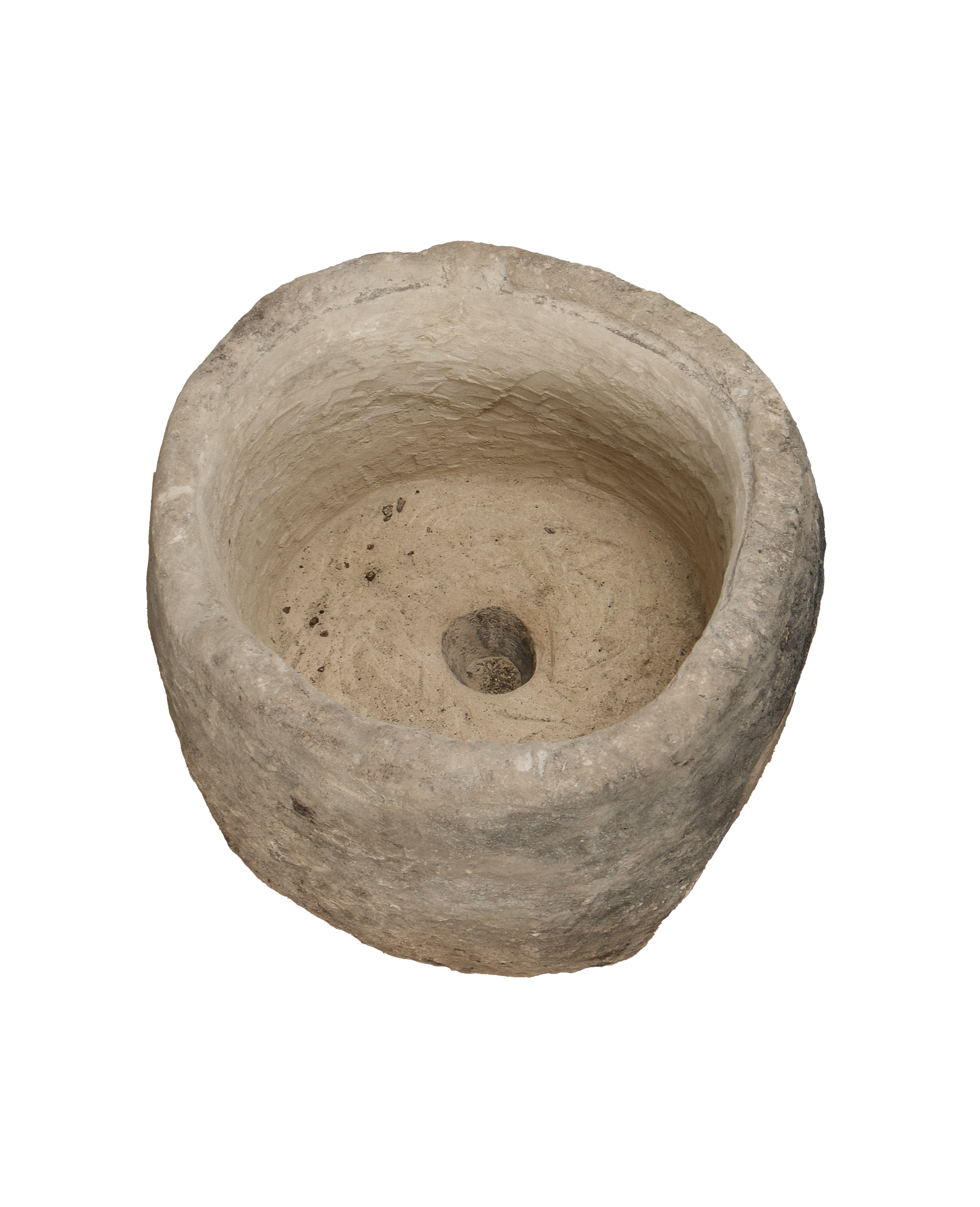 Vintage Limestone Trough - Round from Indonesia - Planters, Fountains, & Water Features