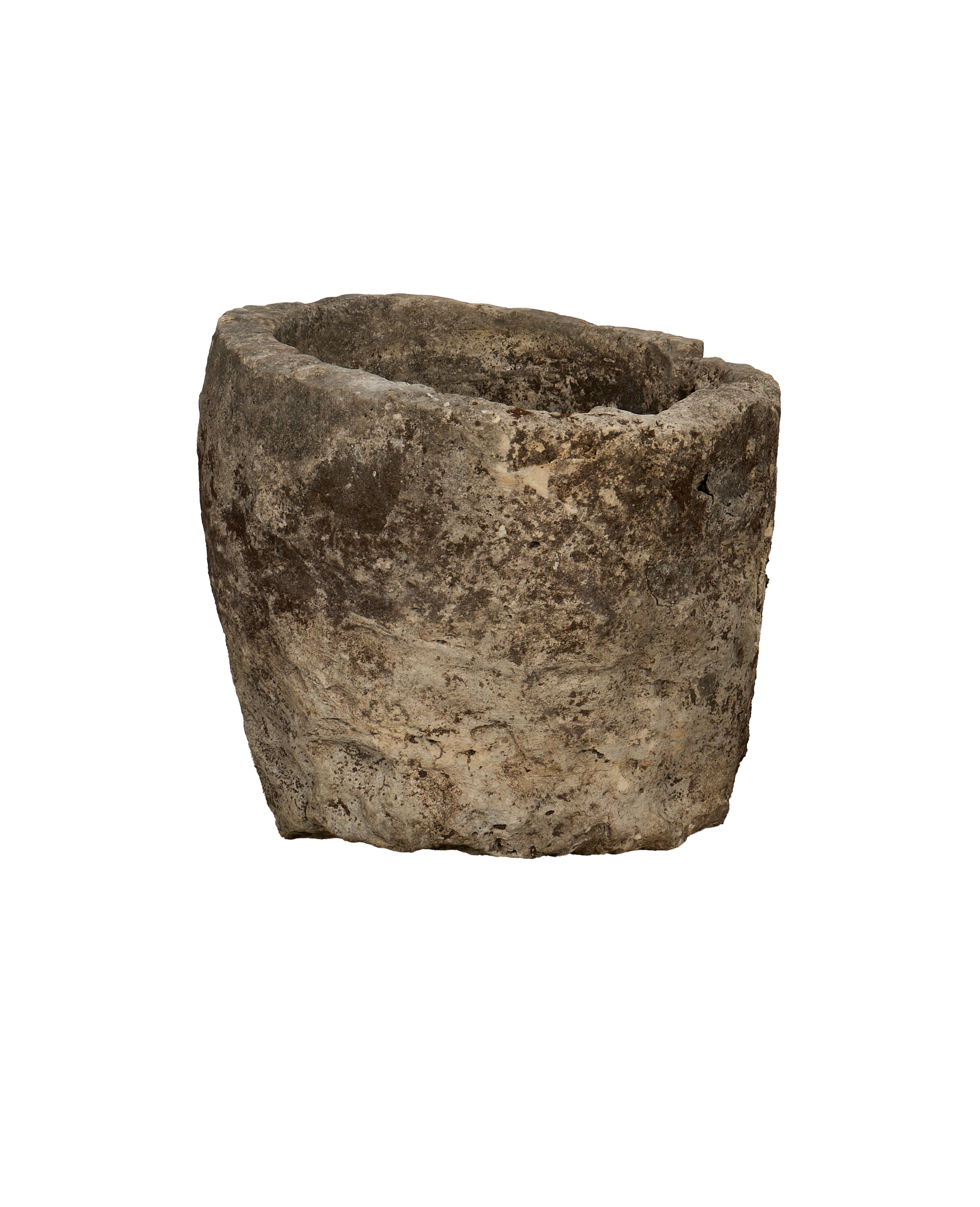 Vintage Limestone Trough - Round from Indonesia - Planters, Fountains, & Water Features