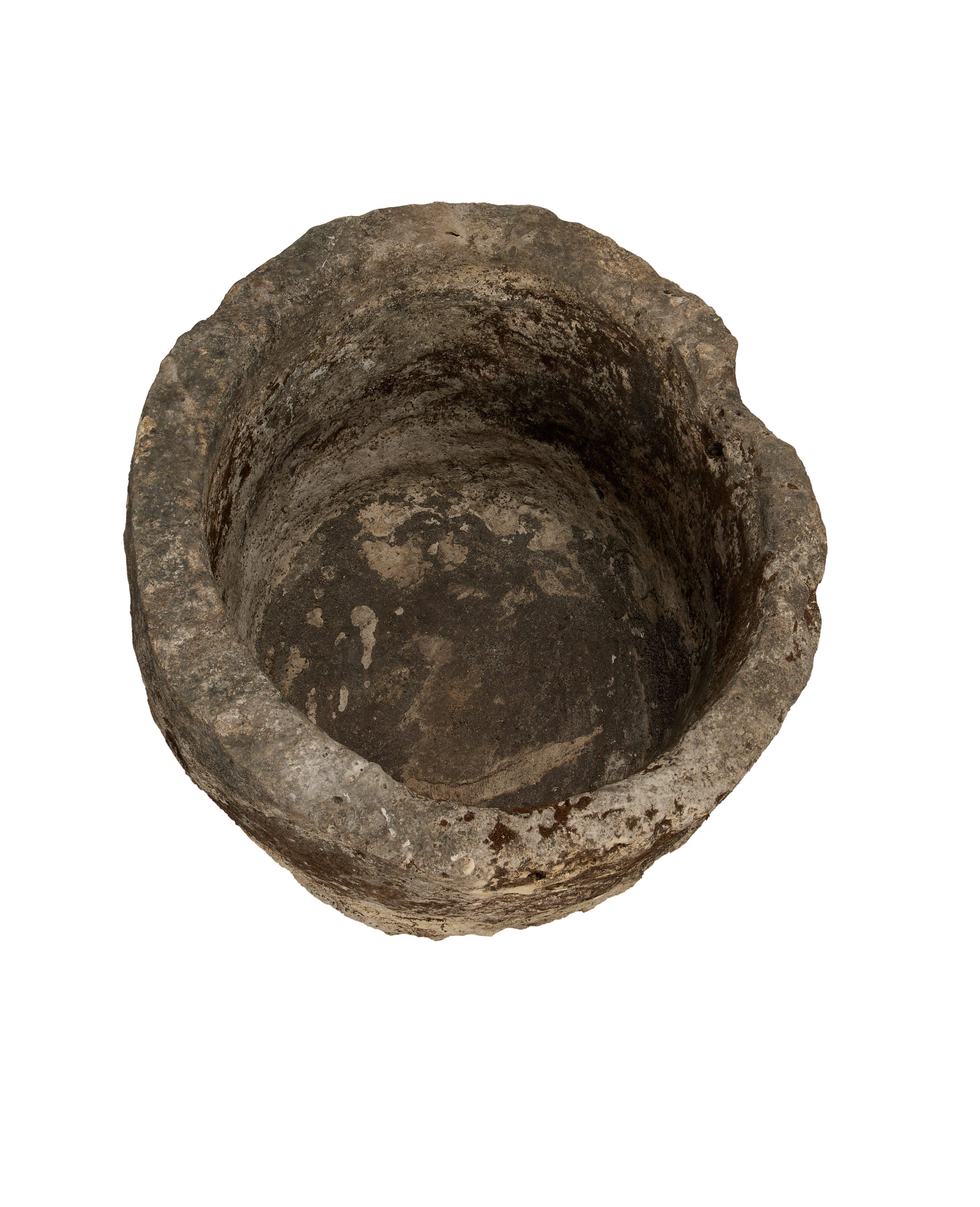 Vintage Limestone Trough - Round from Indonesia - Planters, Fountains, & Water Features