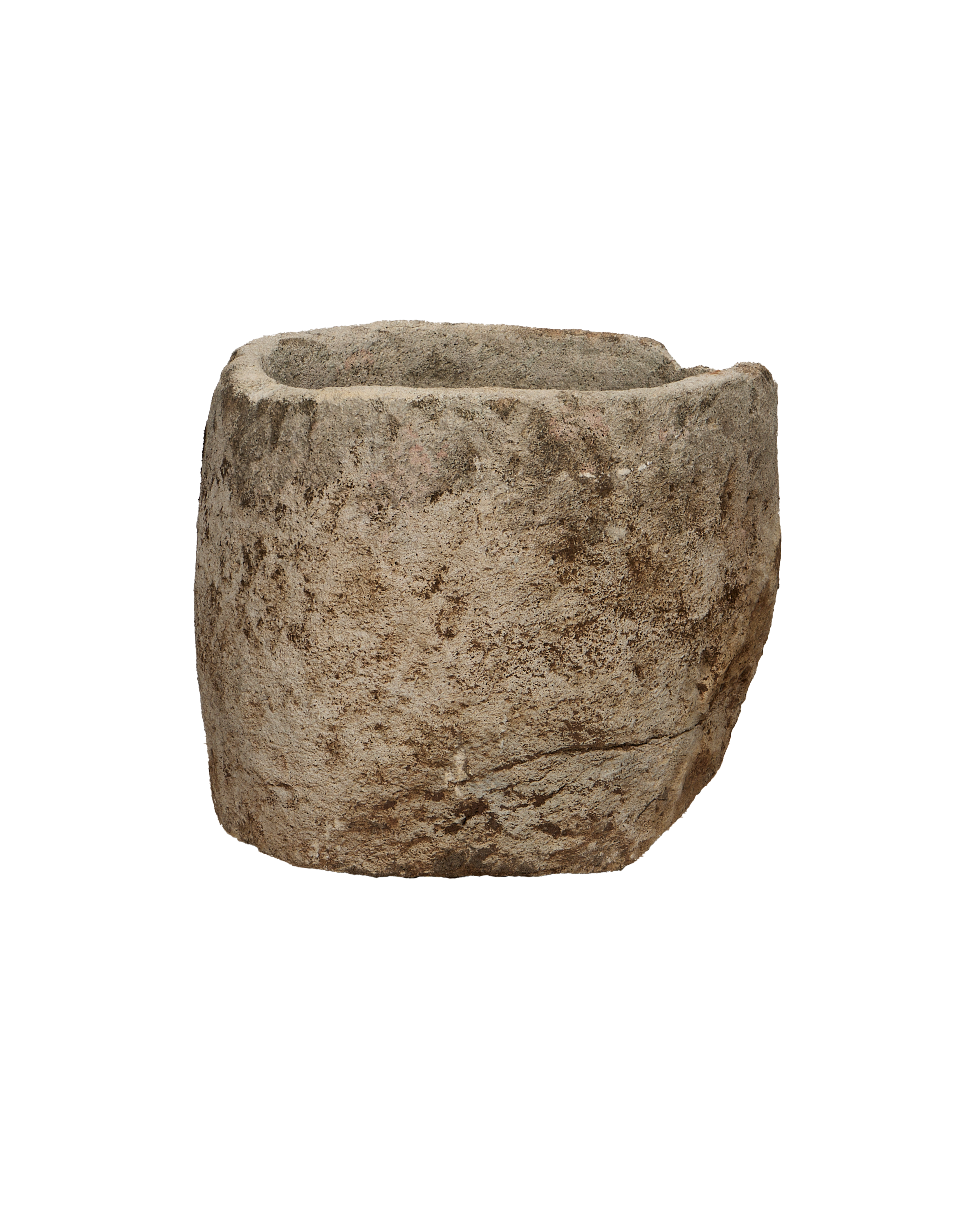 Vintage Limestone Trough - Round from Indonesia - Planters, Fountains, & Water Features