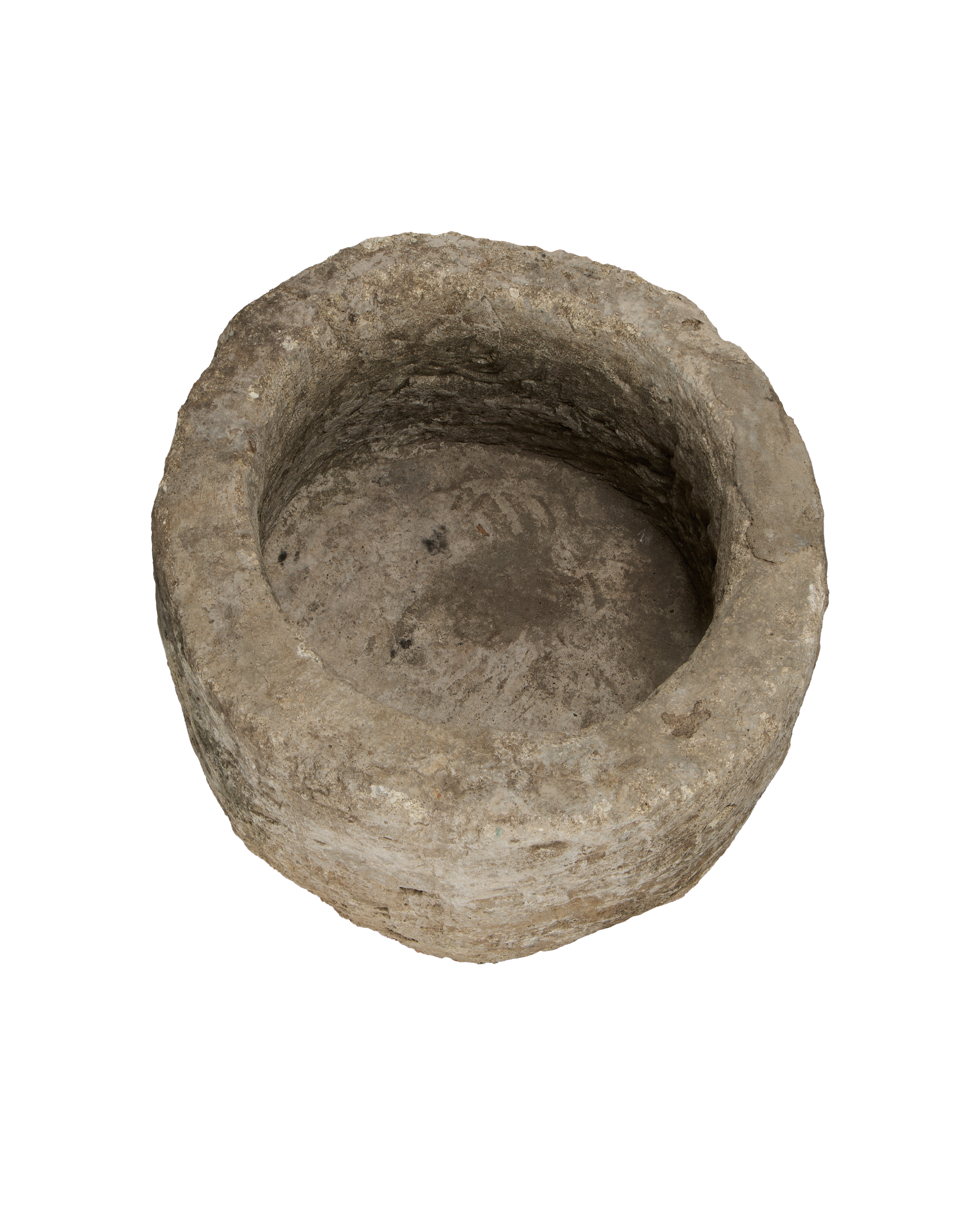 Vintage Limestone Trough - Round from Indonesia - Planters, Fountains, & Water Features