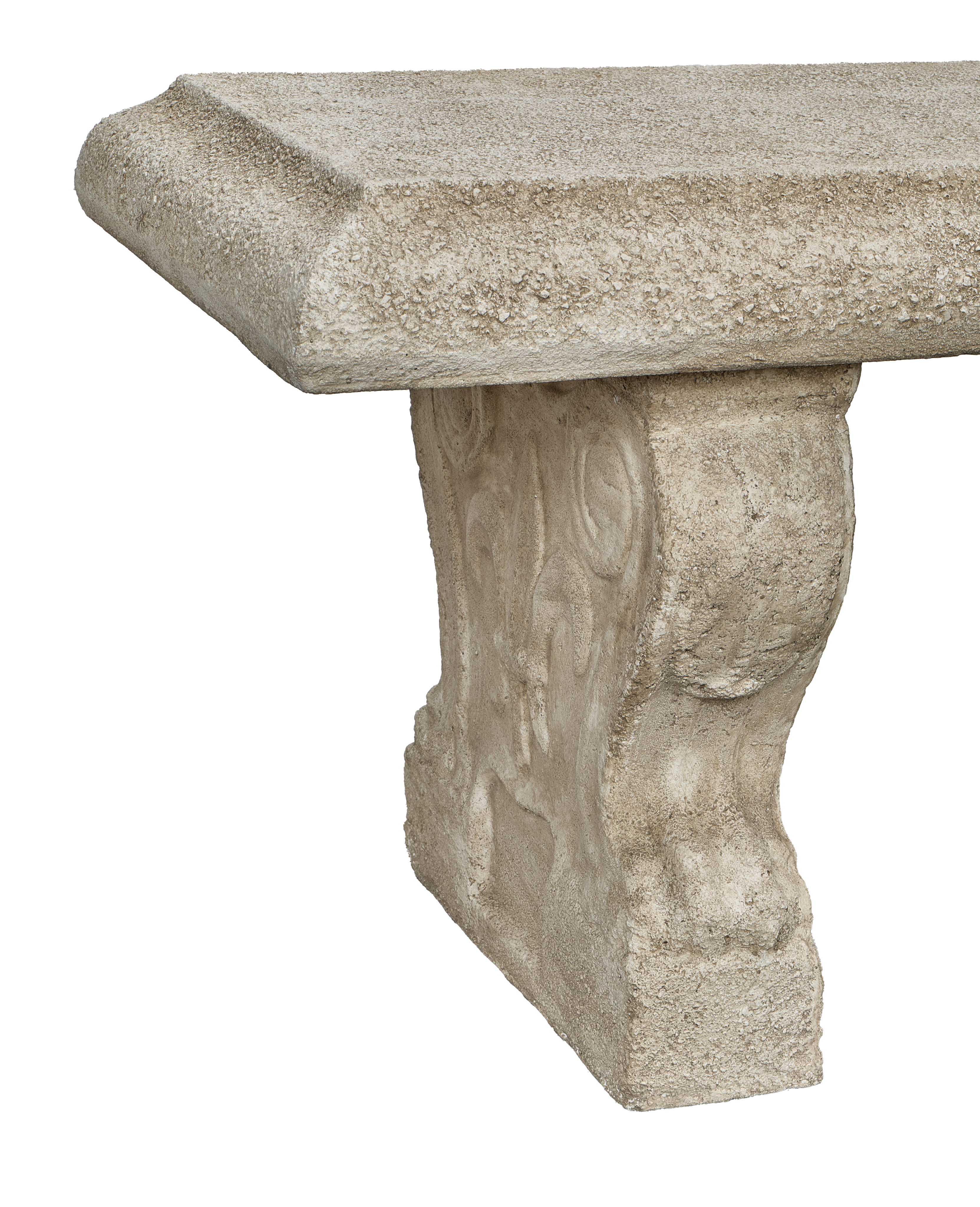 Reproduction Cast Lyon Bench from Domestic made of Cement