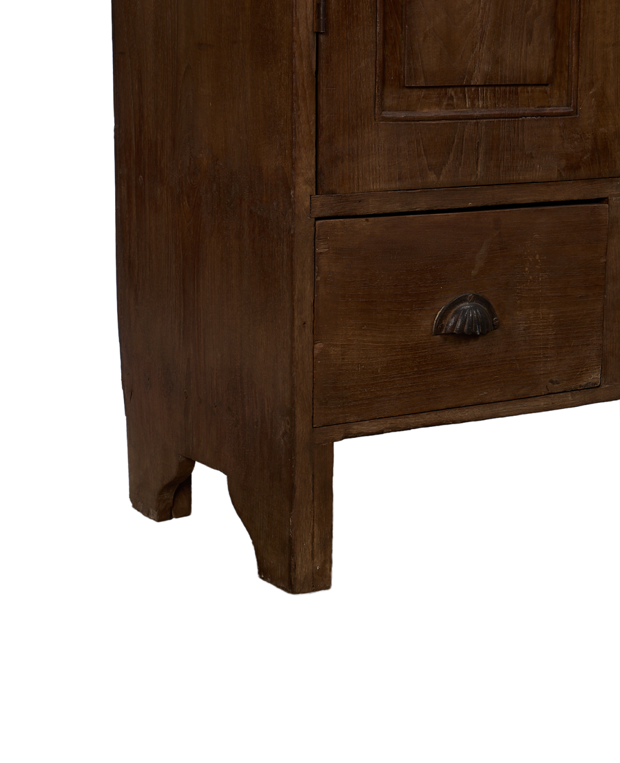 Vintage Wood Cabinet - Natural from India made of Wood