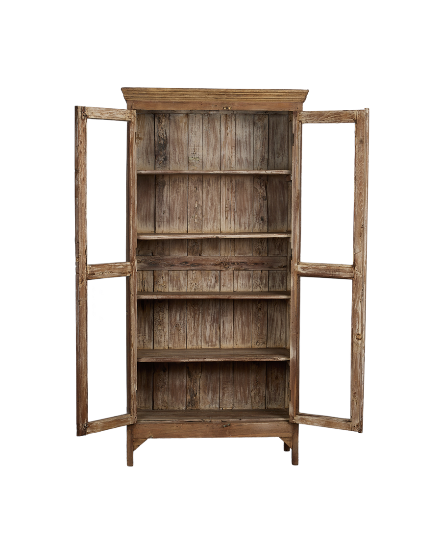 Vintage Wood Cabinet - Natural from India made of Wood