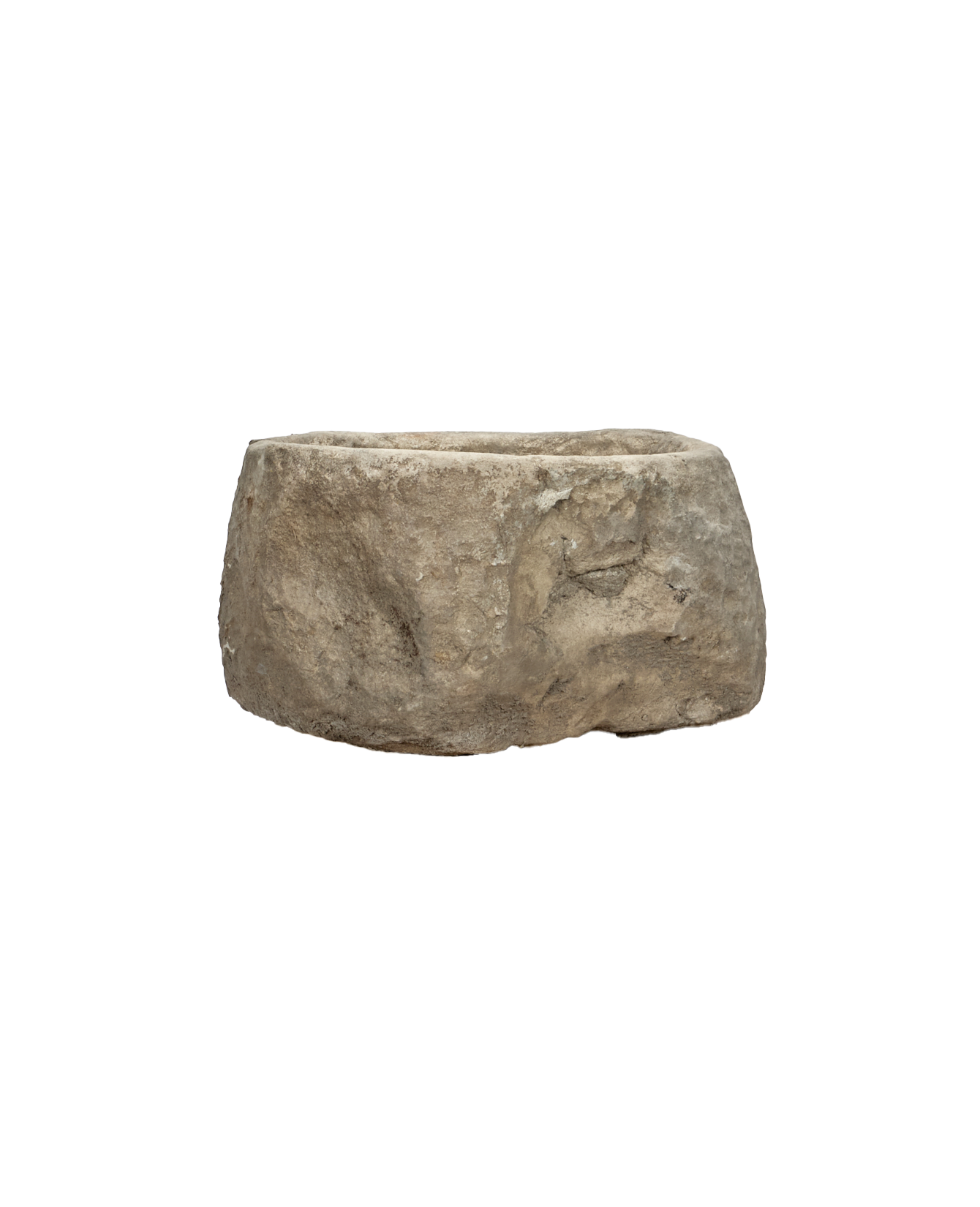 Vintage Limestone Trough - Round from Indonesia - Planters, Fountains, & Water Features