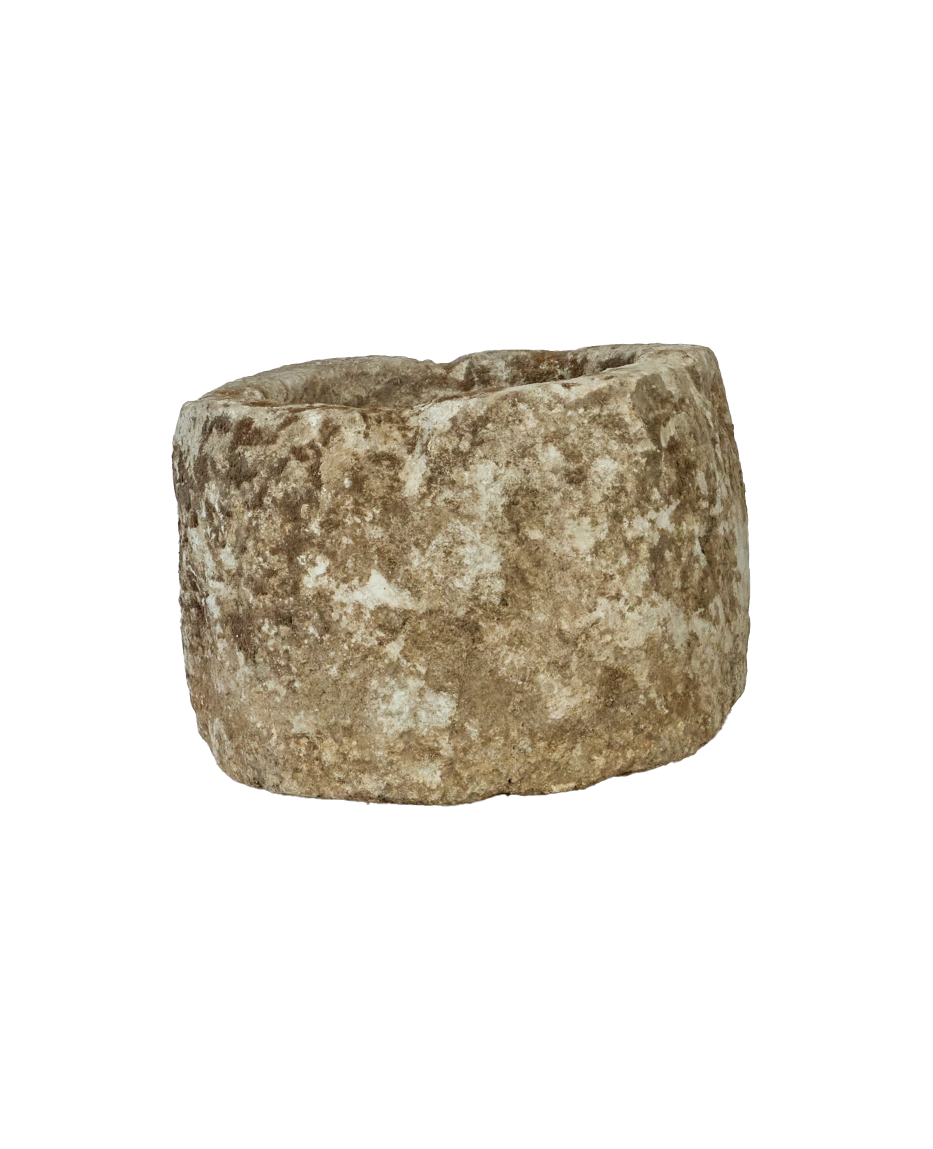 Vintage Limestone Trough - Round from Indonesia - Planters, Fountains, & Water Features