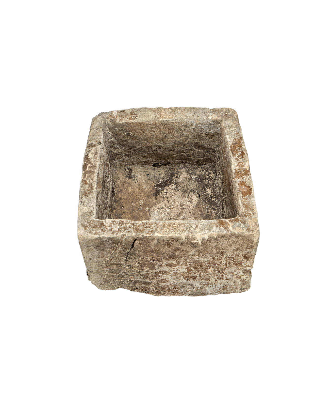 Vintage Limestone Trough - Square from Indonesia - Planters, Fountains, & Water Features