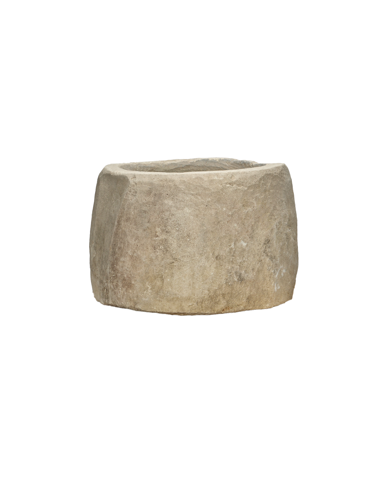 Vintage Limestone Trough - Round from Indonesia - Planters, Fountains, & Water Features