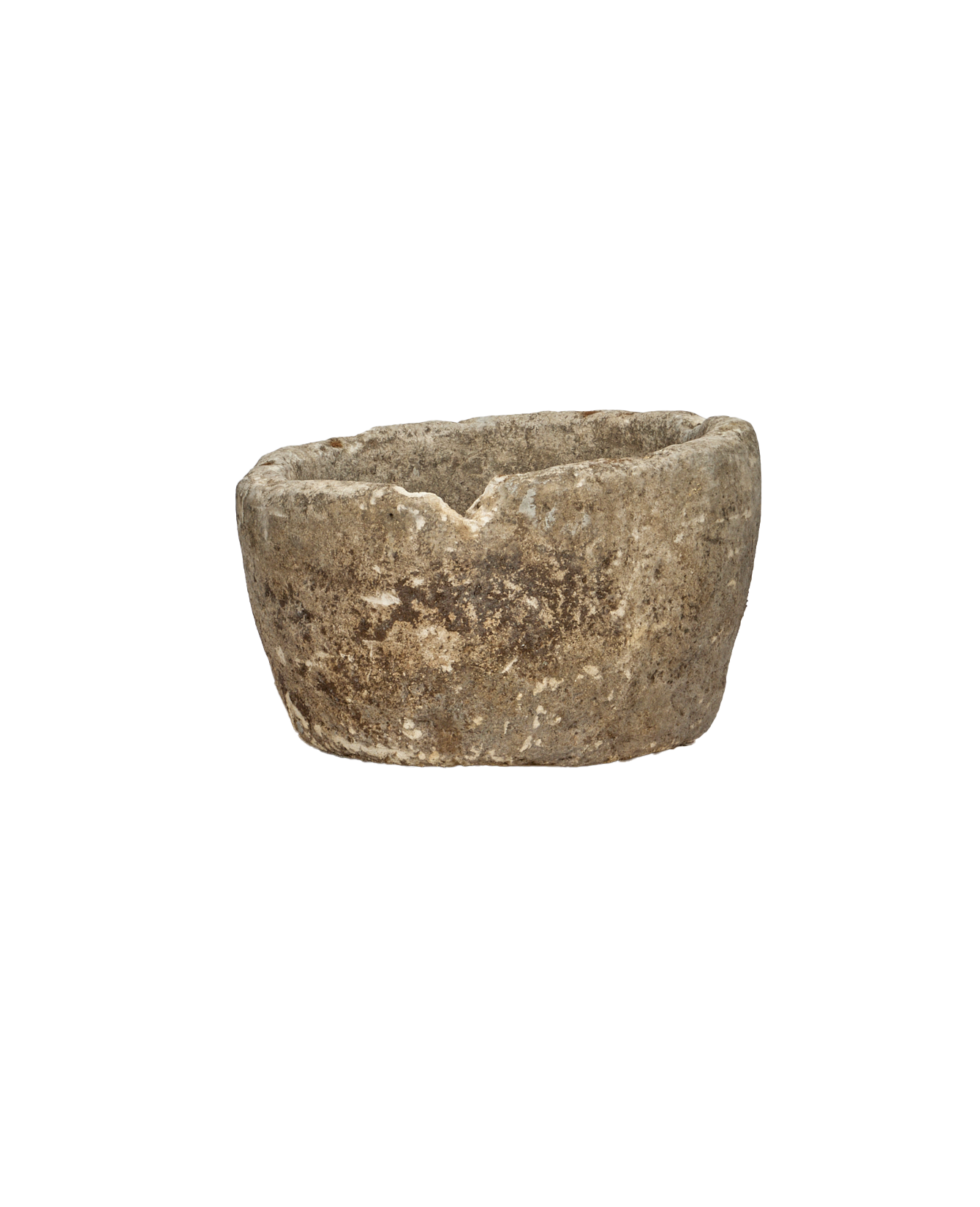 Vintage Limestone Trough - Round from Indonesia - Planters, Fountains, & Water Features