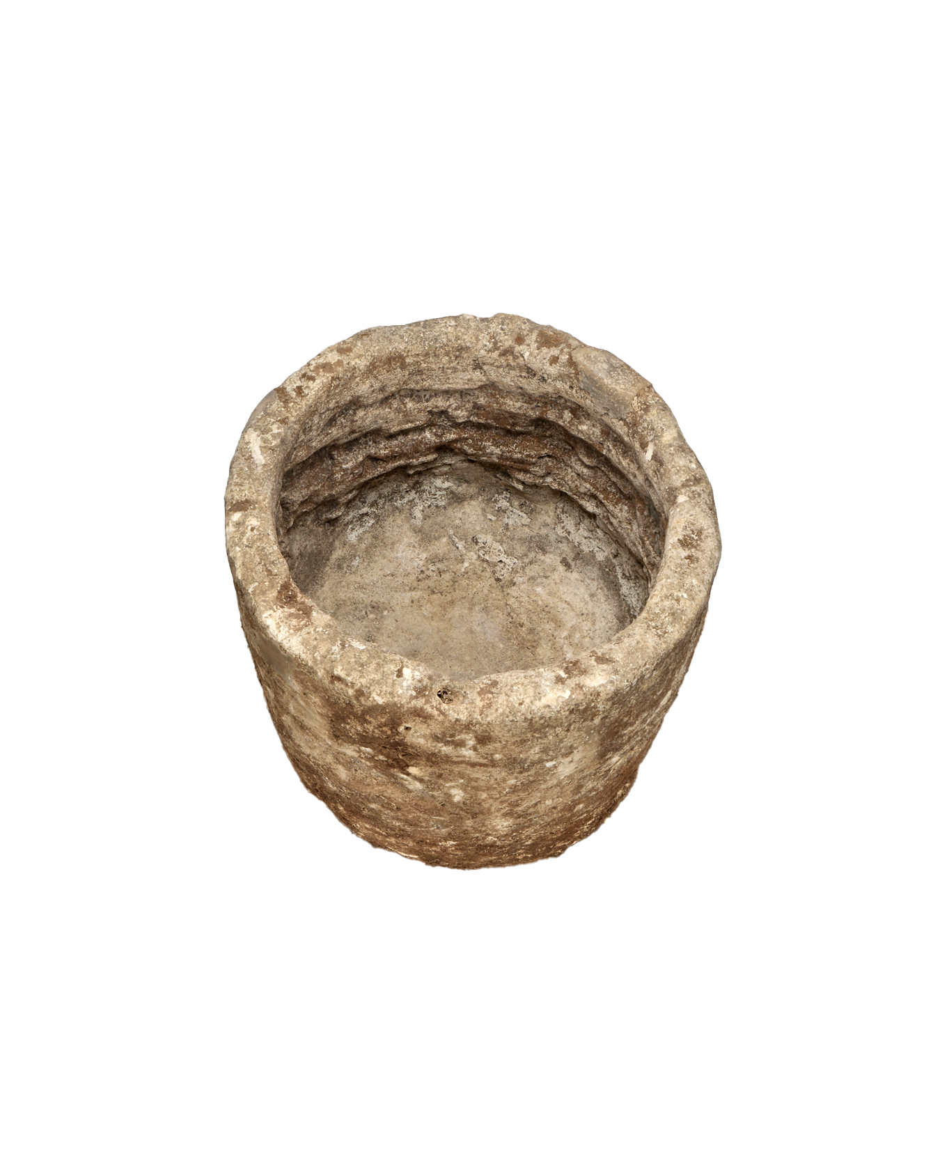 Vintage Limestone Trough - Round from Indonesia - Planters, Fountains, & Water Features