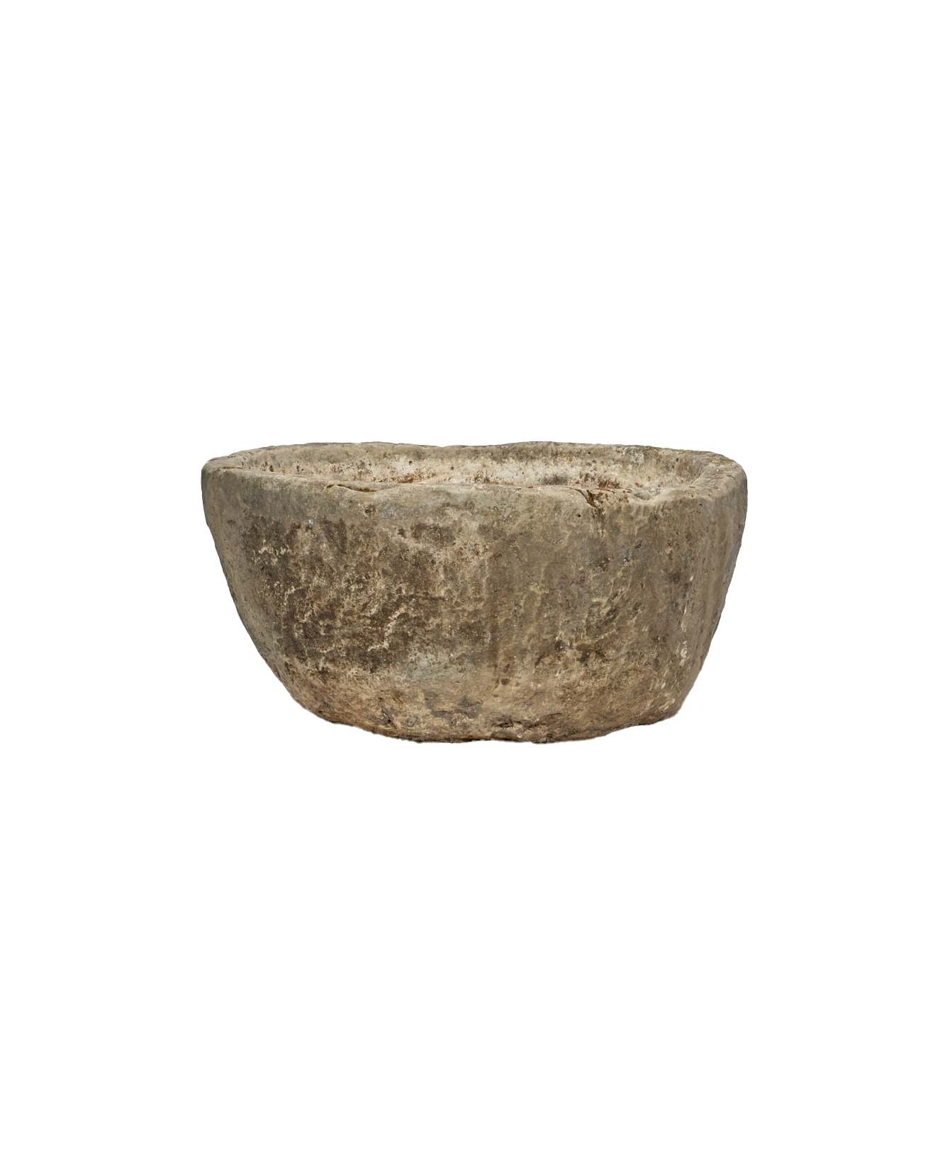 Vintage Limestone Trough - Round from Indonesia - Planters, Fountains, & Water Features